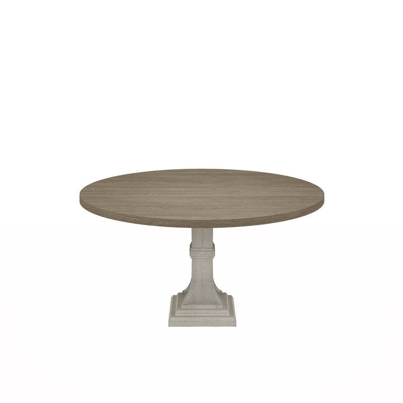 Tannen 59" Round White and Gray Dining Table