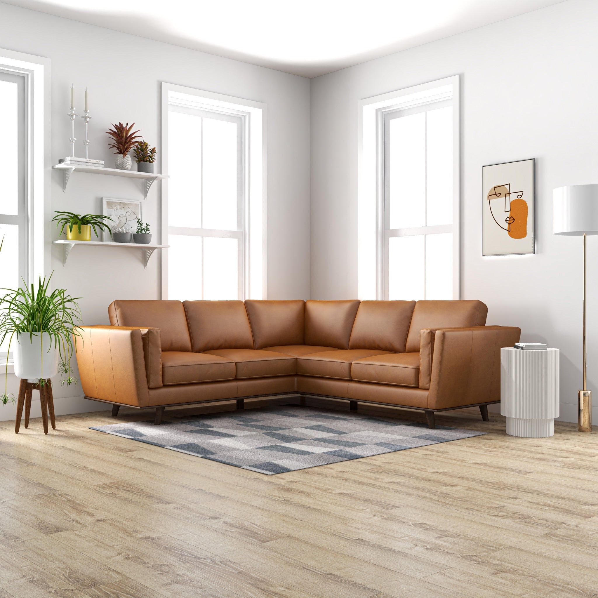 Erman - Corner Sofa - Tan