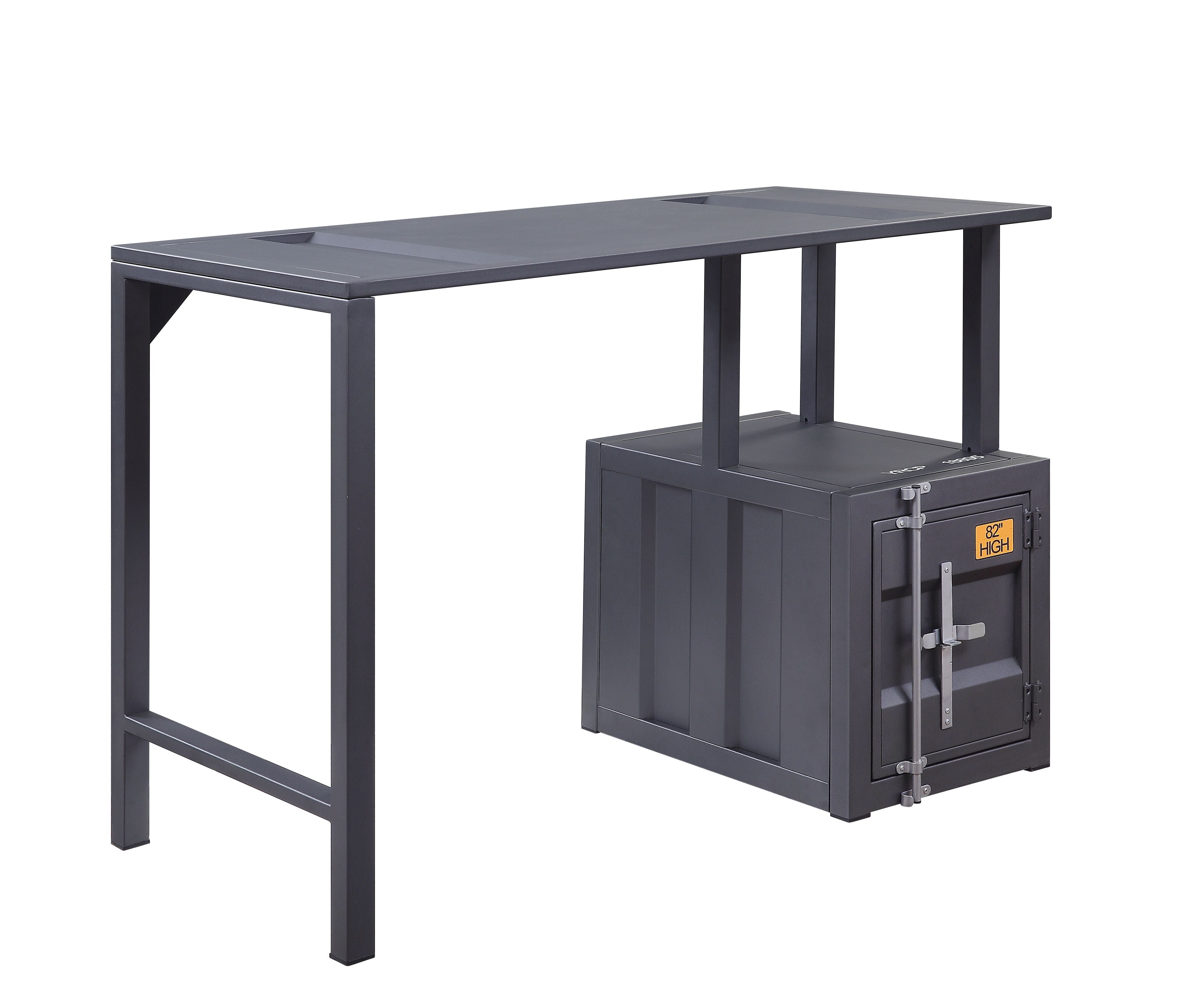 ACME Cargo - Writing Desk - Gunmetal | Meri Furniture