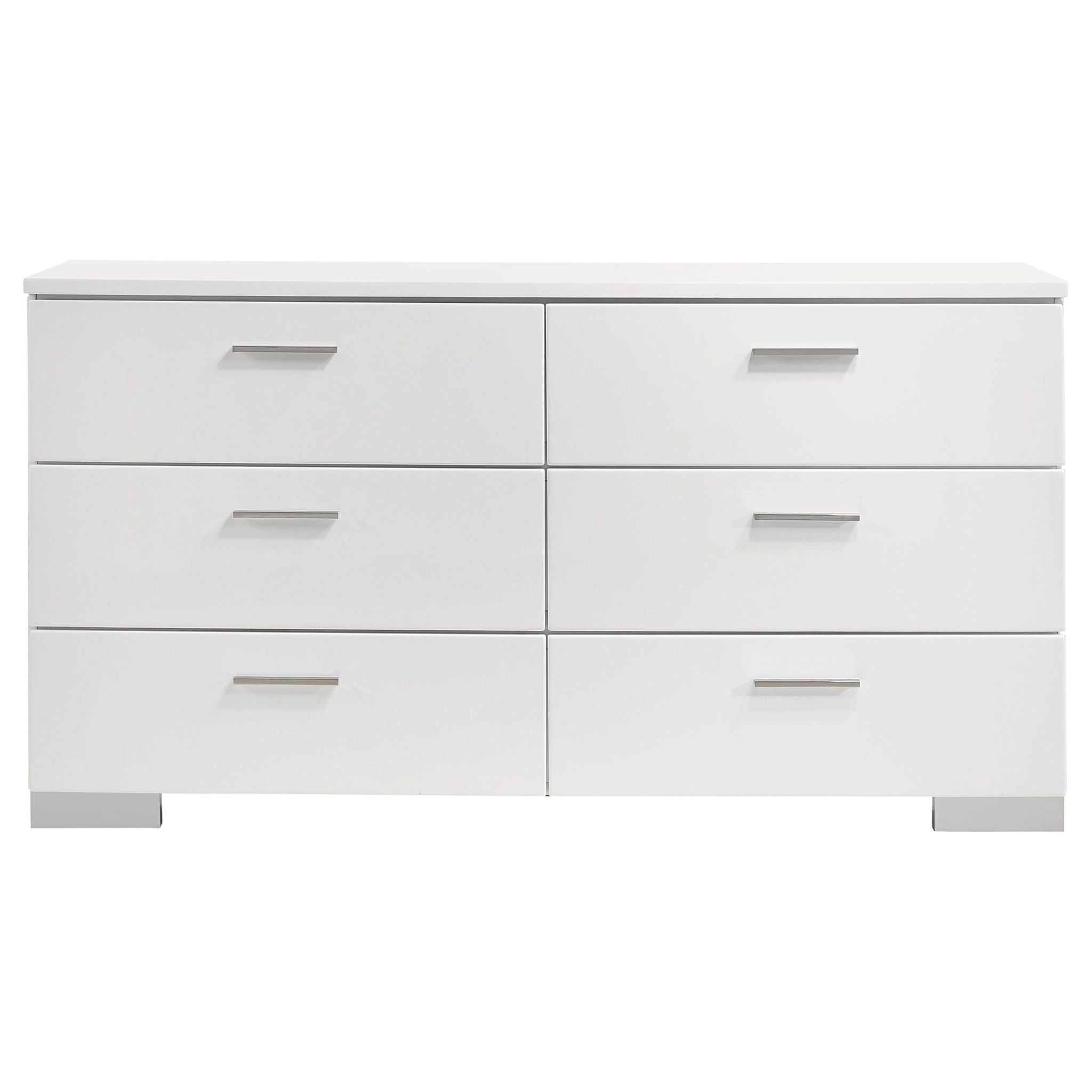Felicity 6-piece Queen Bedroom Set White High Gloss