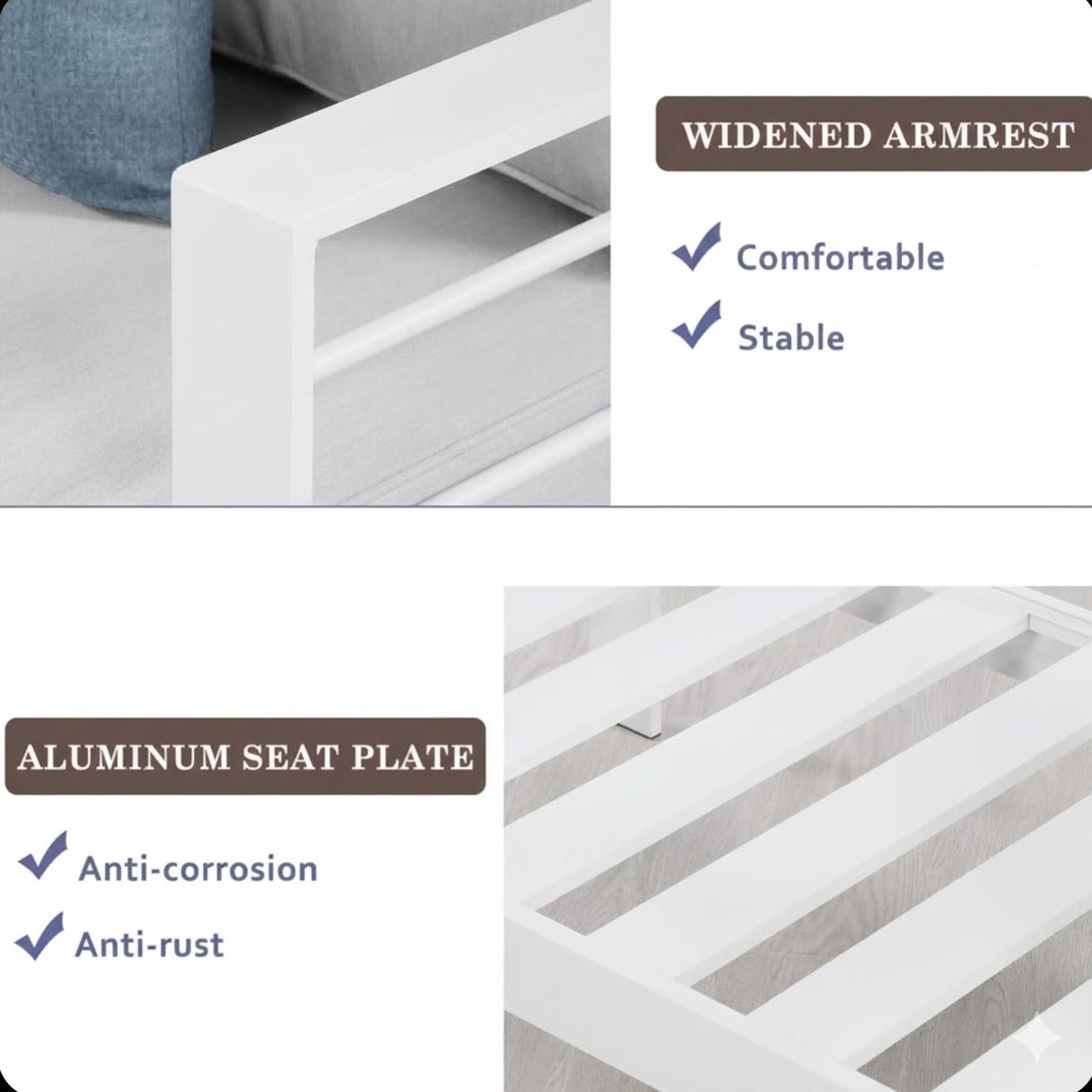 Patio All-Weather Loveseat With Thick Cushions