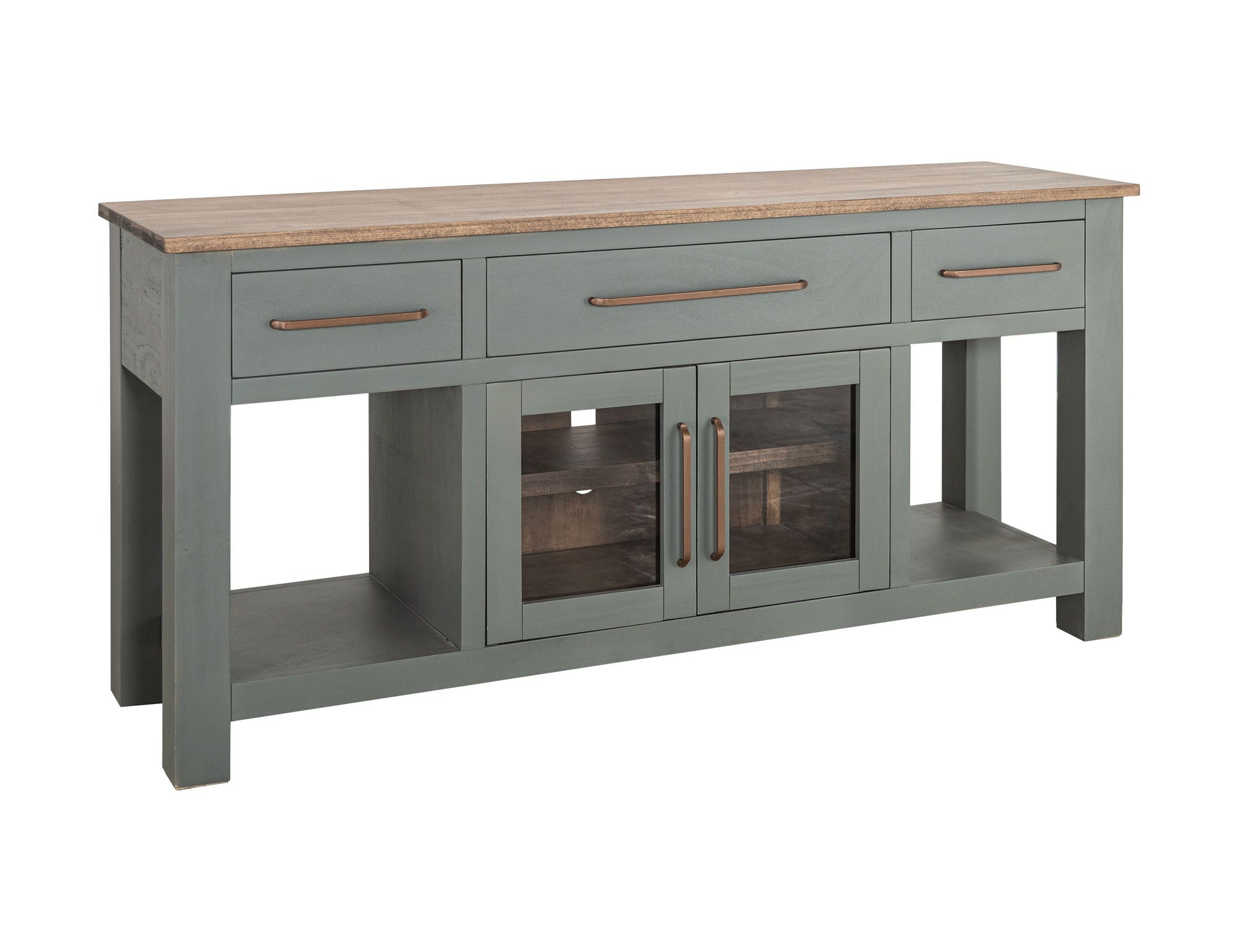 International Furniture Direct Alban - Console - Green / Brown | Meri Furniture