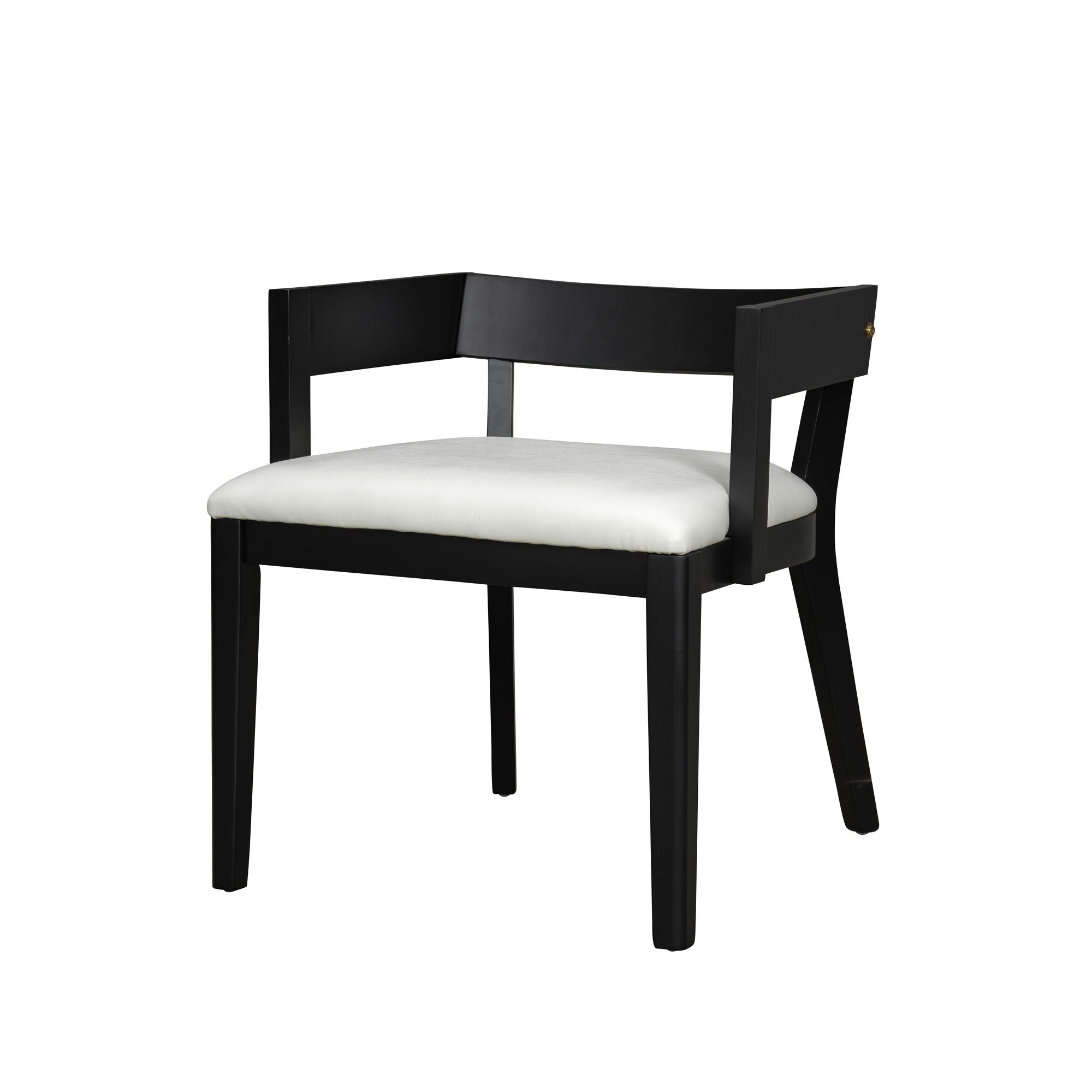 Modern Glossy Dining Chairs (Set of 2), Elegant Upholstery And Ergonomic Design - Black White