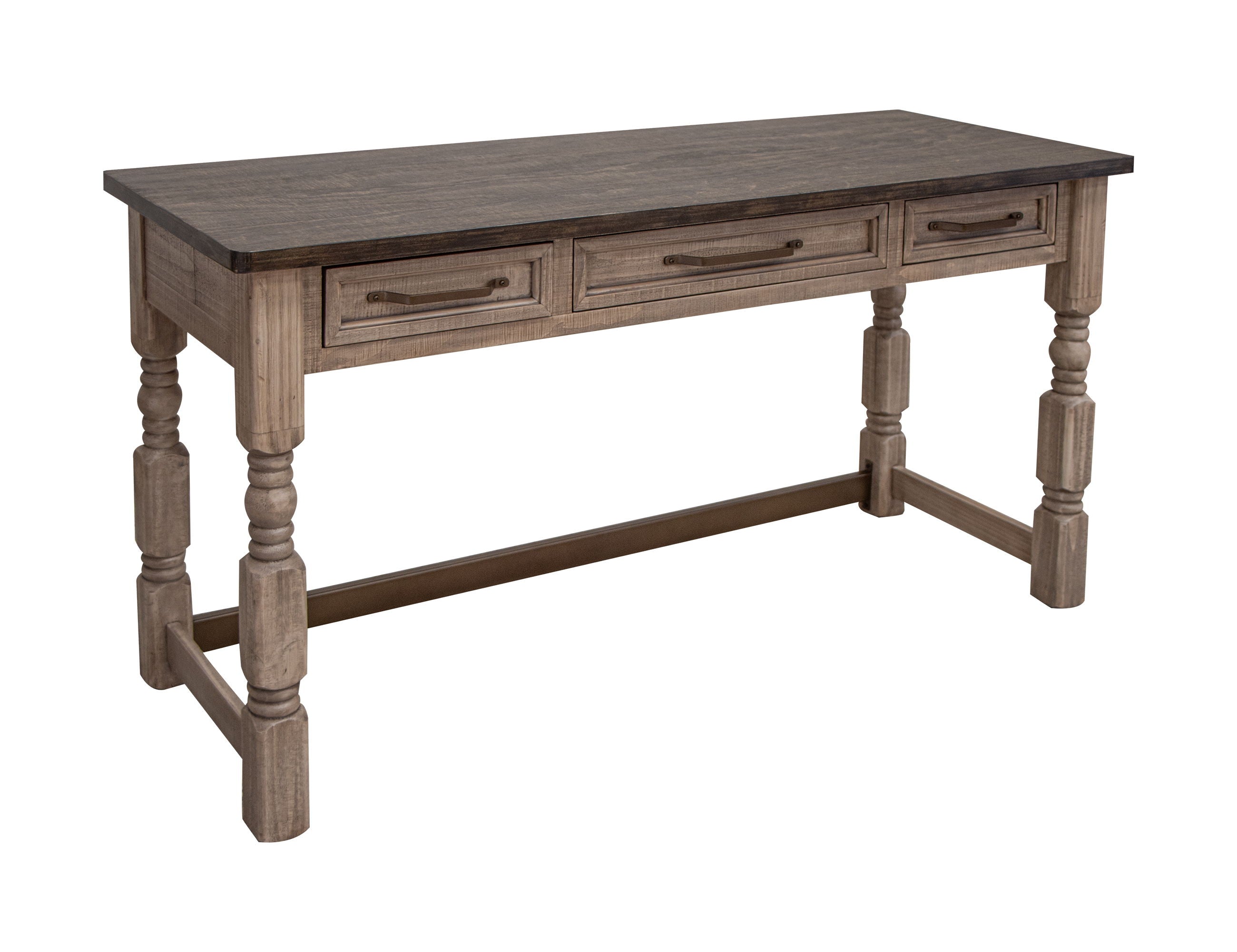 International Furniture Direct Natural Stone - Desk - Taupe Brown | Meri Furniture