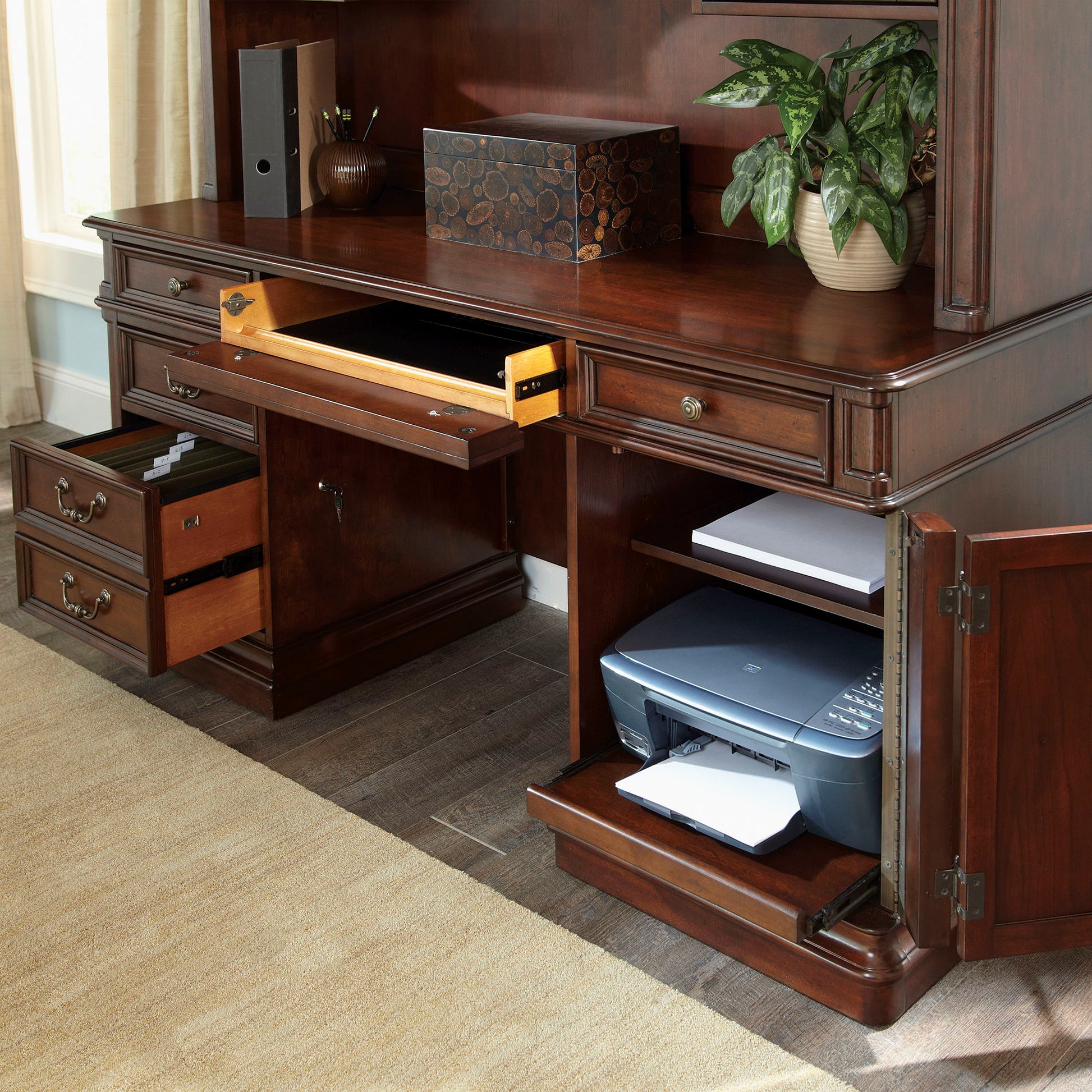Liberty Furniture Brayton Manor - Credenza - Dark Brown | Meri Furniture