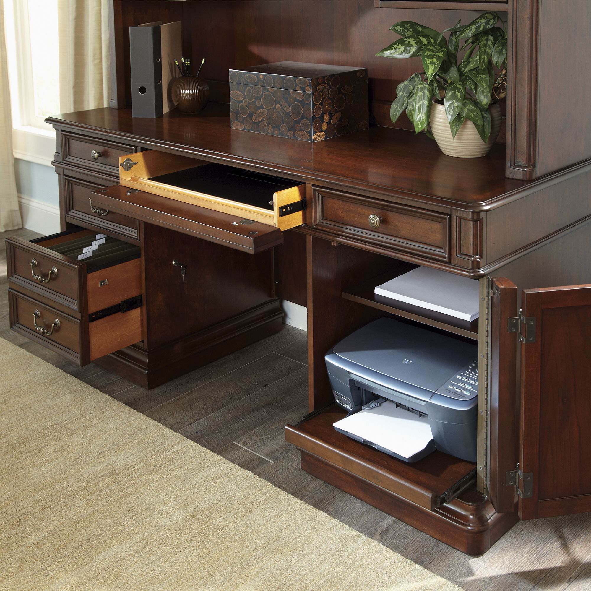Liberty Furniture Brayton Manor - Credenza - Dark Brown | Meri Furniture