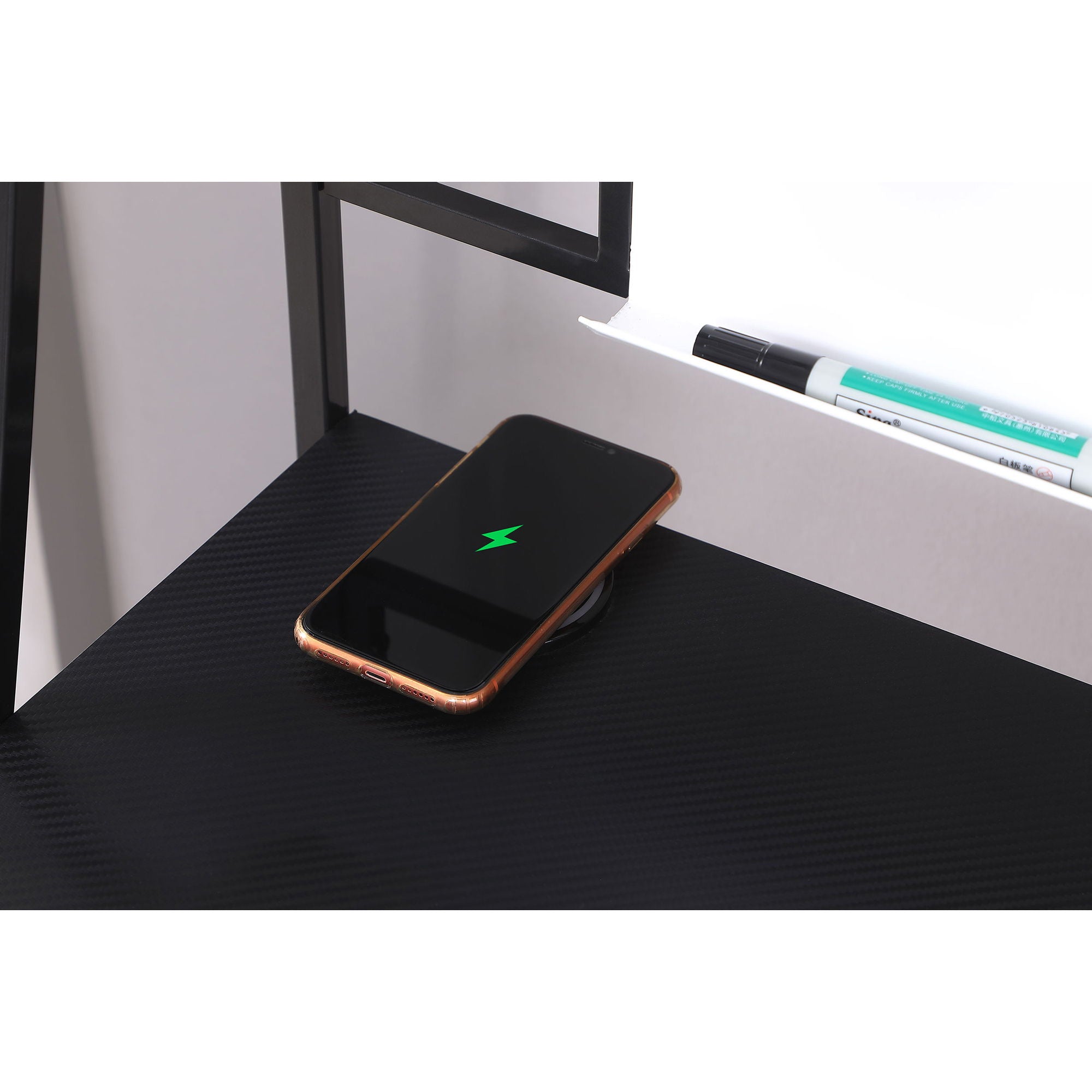 Darby - Writing Desk With USB Ports - Black