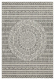 Sunshine - 5'3" X 7'3" Indoor, Outdoor Area Rug - Silver - Polypropylene
