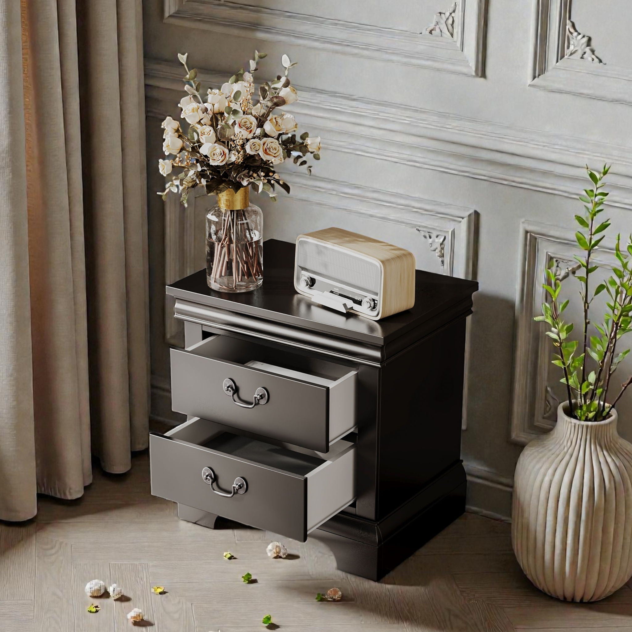 Nightstand With 2 Drawers