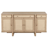 Kailani - 4-Door Cane Sideboard Buffet Cabinet - Beige Oak