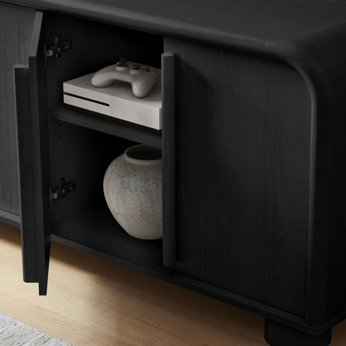 Bellamy Curved 4-Door Sideboard Cabinet by Modway