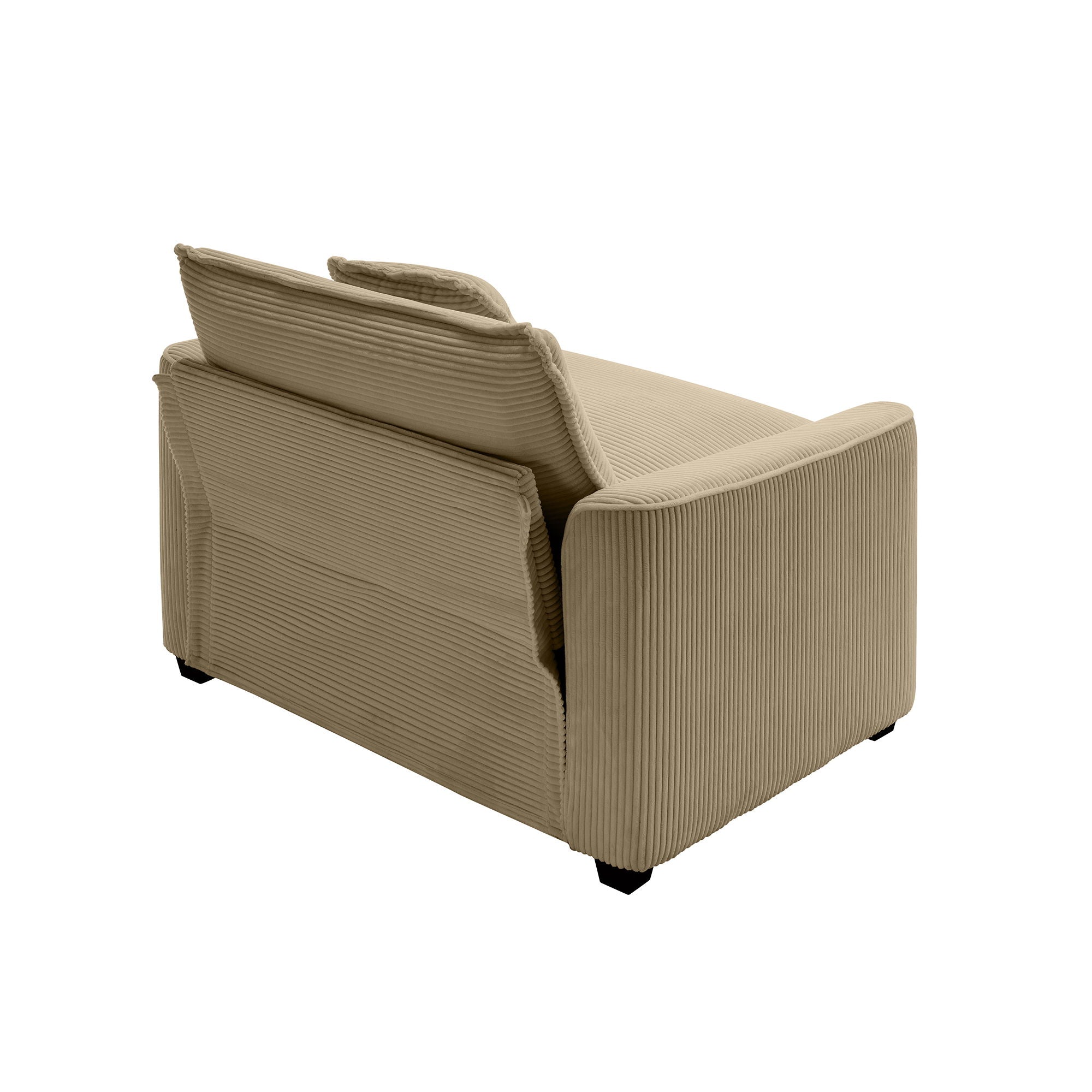 Modern Classic Corduroy Fabric Single Chair Deep Seat Sofa With Pillow