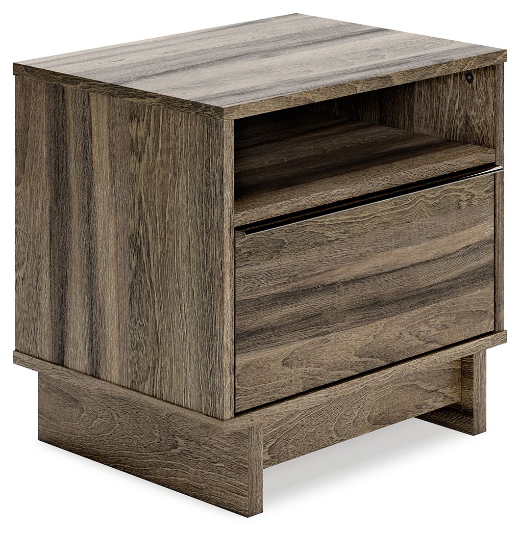 Signature Design by Ashley® Shallifer - Brown - One Drawer Night Stand | Meri Furniture