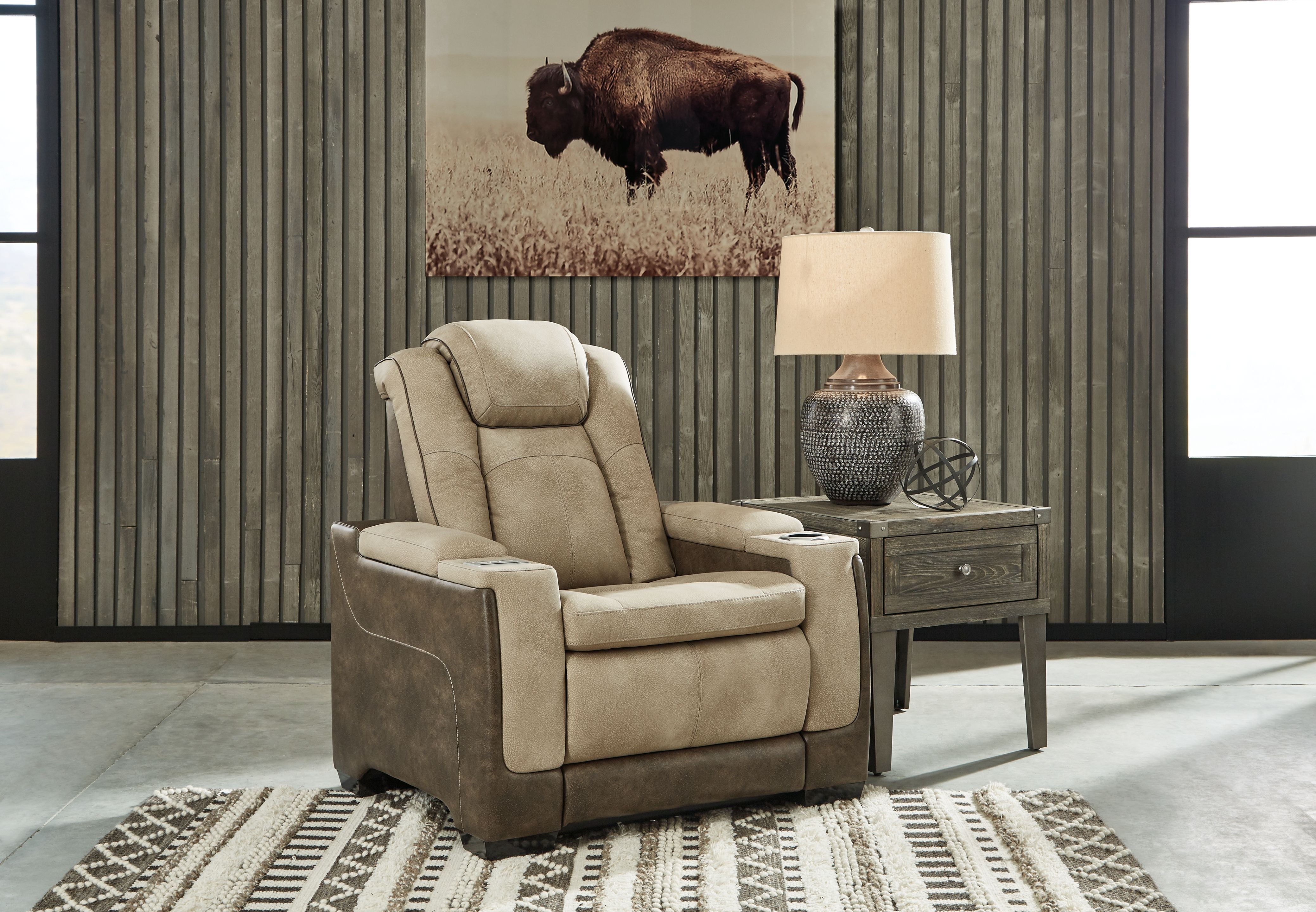Signature Design by Ashley® Next-gen Durapella - Pwr Recliner/Adj Headrest | Meri Furniture