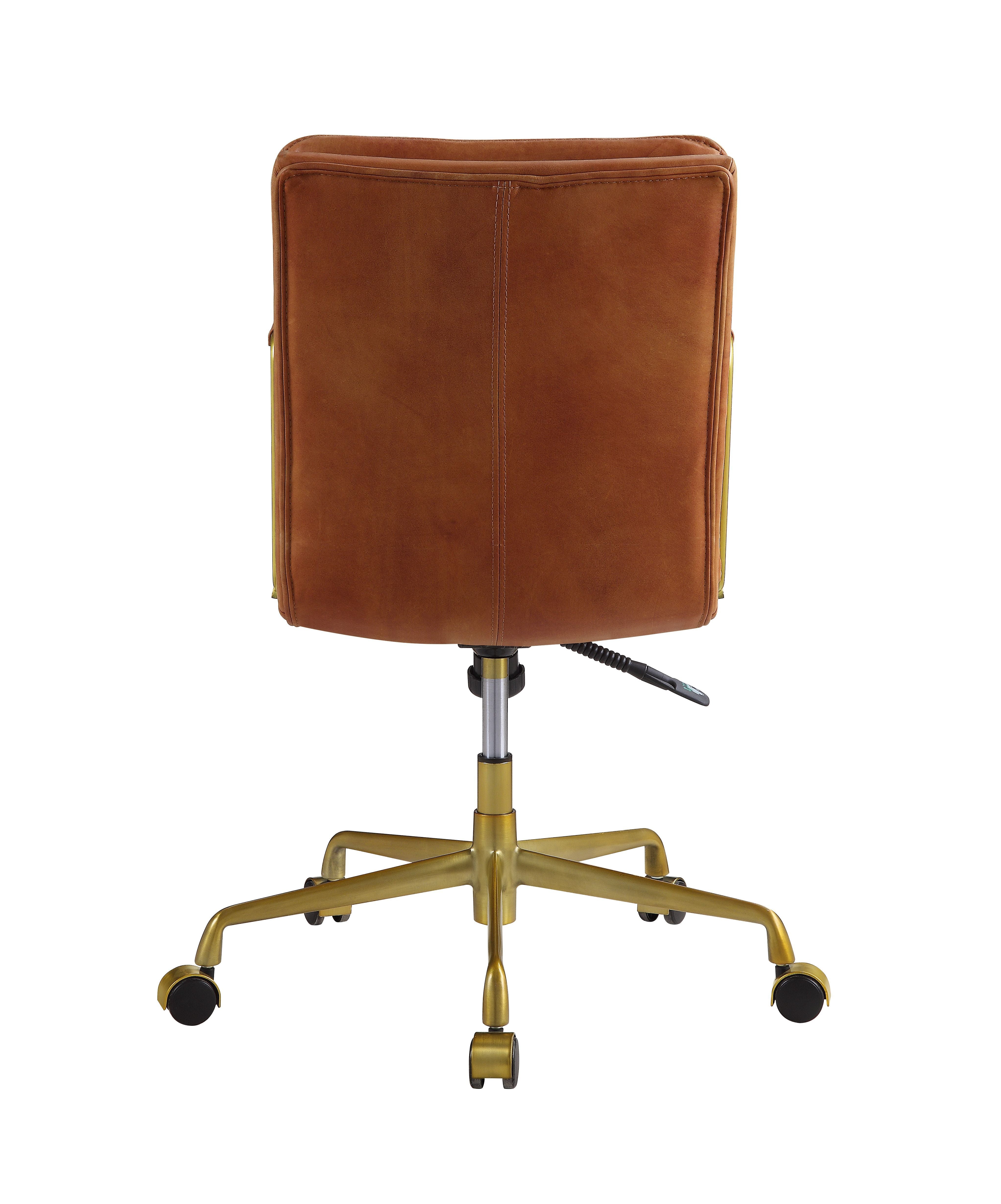 ACME Dudley - Executive Office Chair - Rust Top Grain Leather | Meri Furniture
