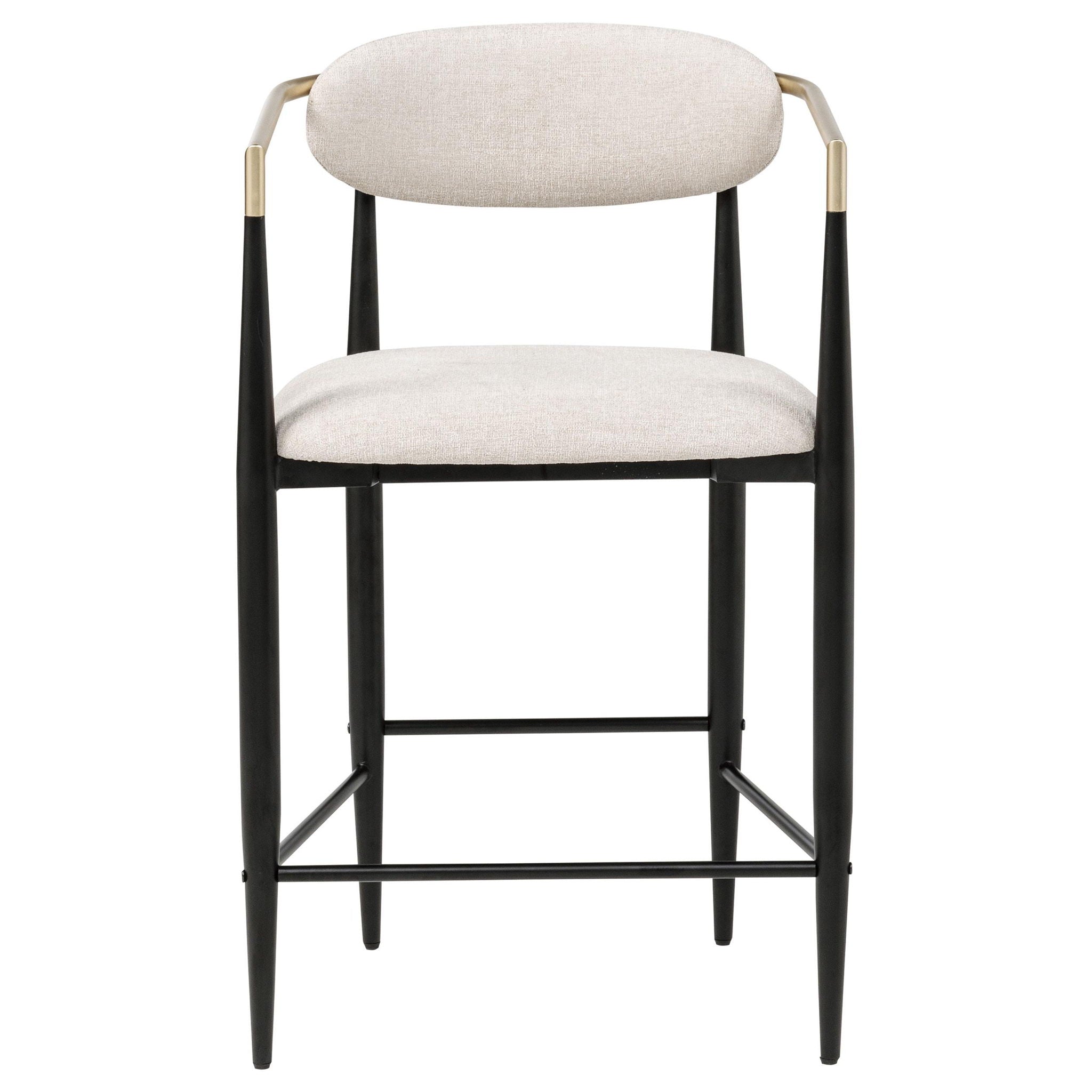 Tina Fabric Upholstered Counter Chair Beige (Set of 2)