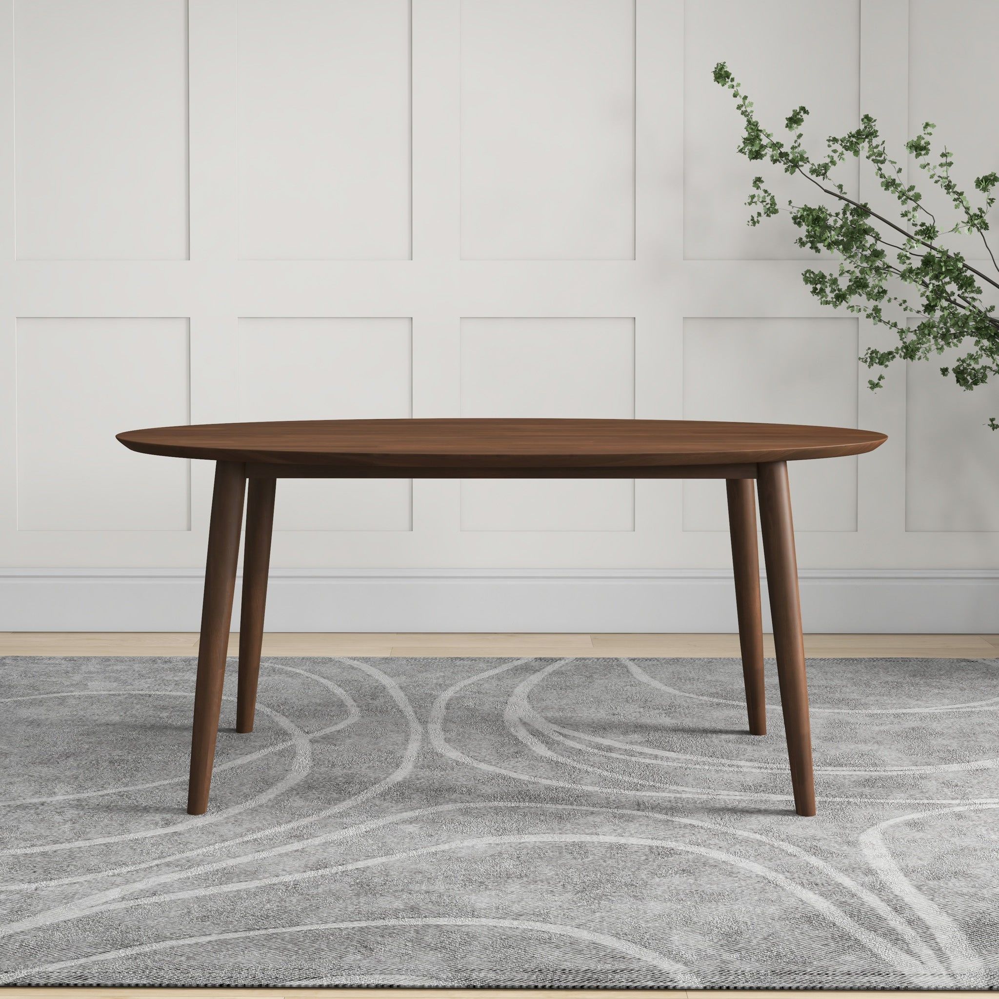 Ada - Mid-Century Modern Style Oval Dining Table