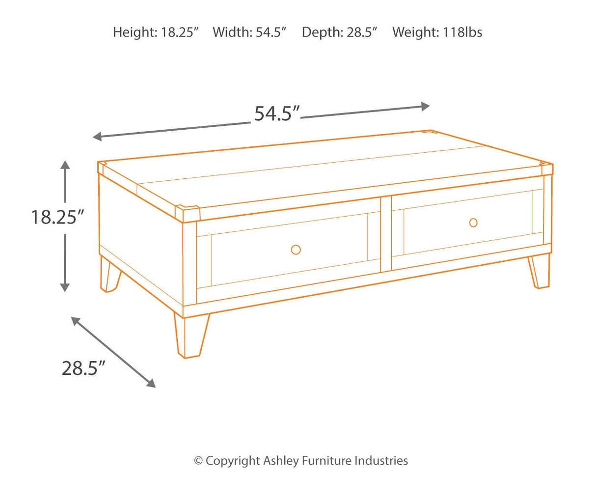 Todoe - Dark Gray - Lift Top Cocktail Table