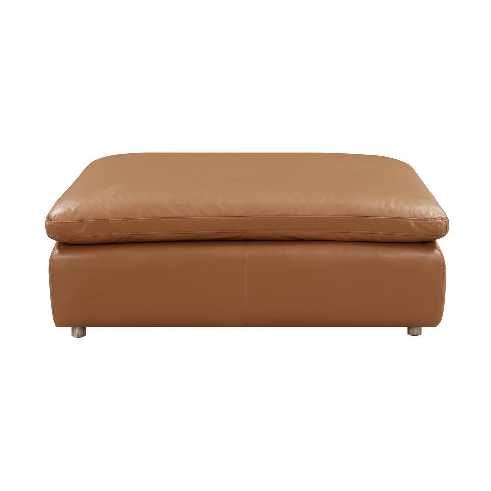 ACME Brighton - Ottoman - Brown Top Grain Leather | Meri Furniture