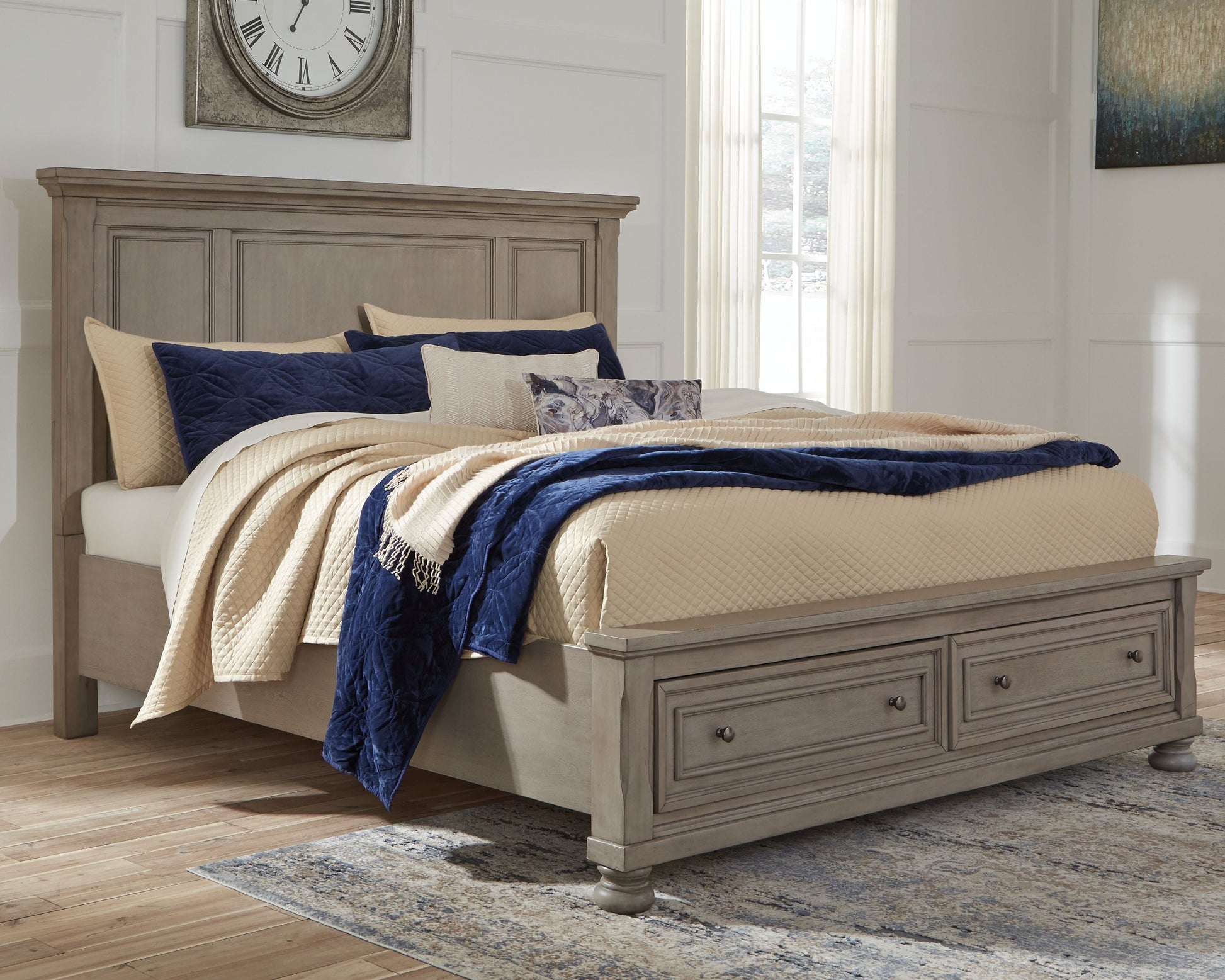 Signature Design by Ashley® Lettner - Panel Storage Bed | Meri Furniture