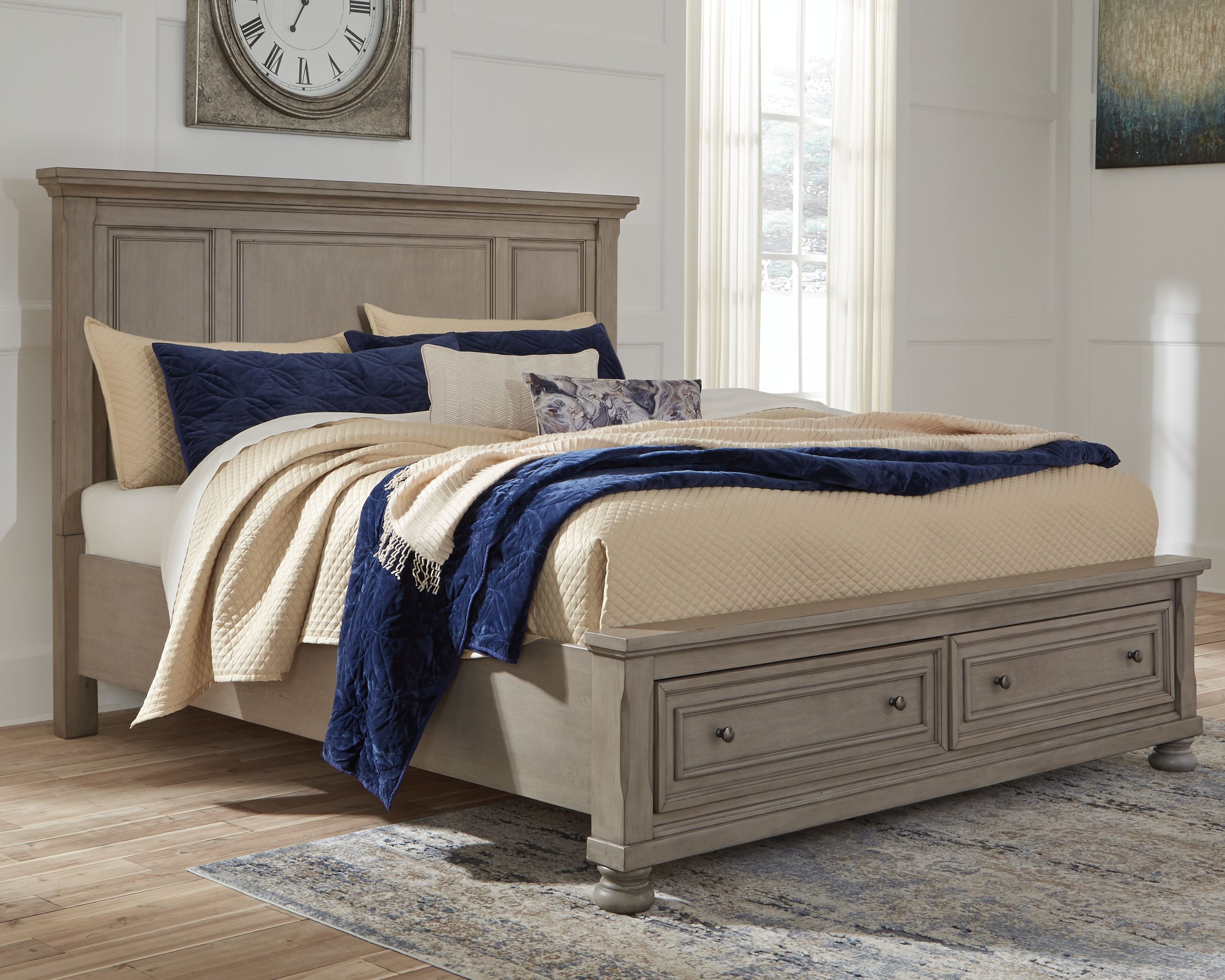 Signature Design by Ashley® Lettner - Panel Storage Bed | Meri Furniture