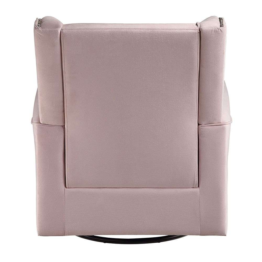Tamaki - Swivel Chair With Glider - Pink Fabric