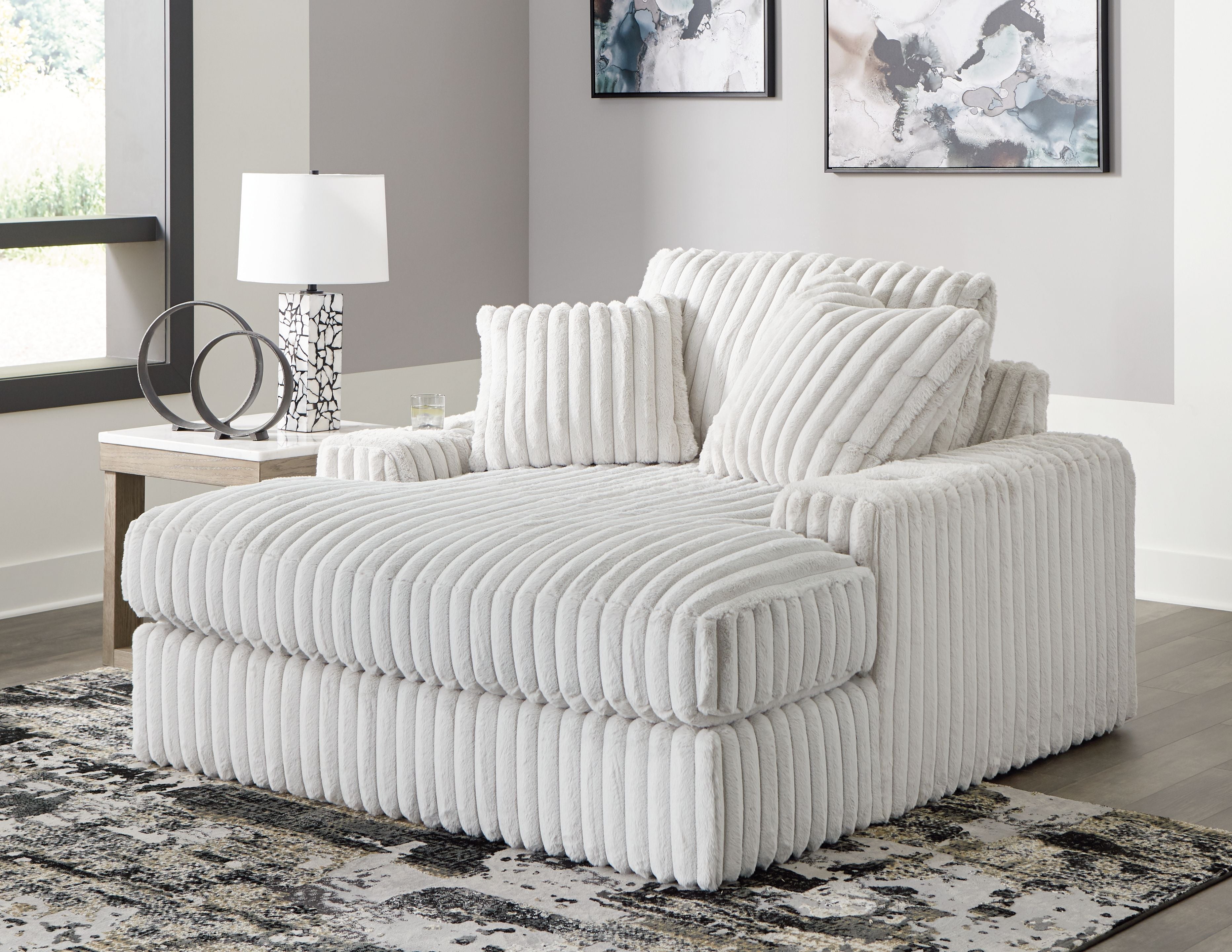 Signature Design by Ashley® Stupendous - Alloy - Oversized Chaise | Meri Furniture