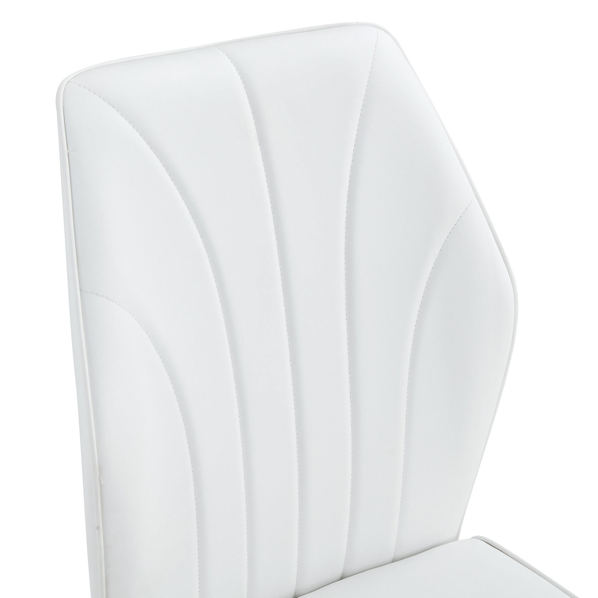 4 Modern Dining Chairs With Stylish Patterned Backrest And Metal Legs