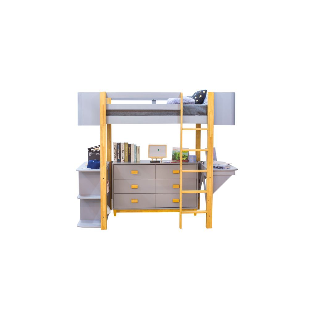 ACME Saiyan - Dresser - Gray & Natural | Meri Furniture