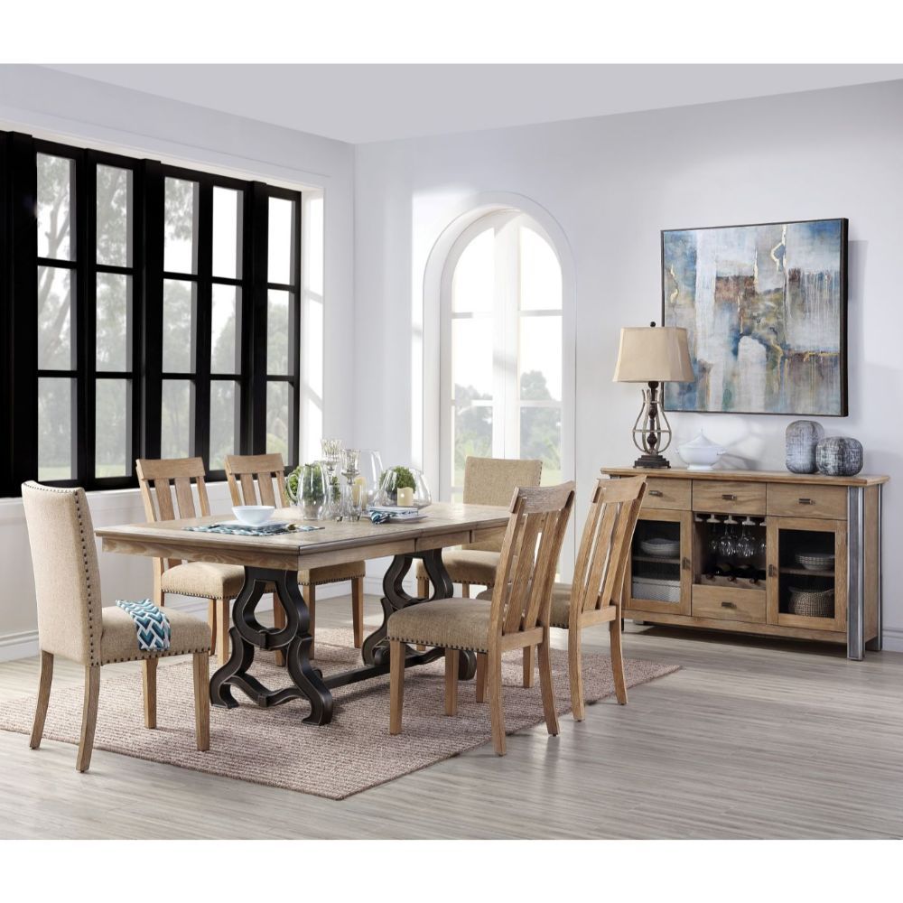 ACME Nathaniel - Dining Table - Maple | Meri Furniture