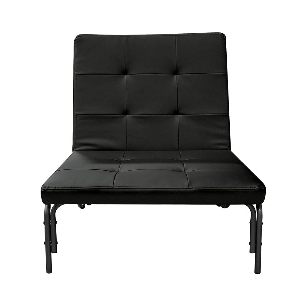 Senon - Adjustable Chair Futon) - Silver & Black