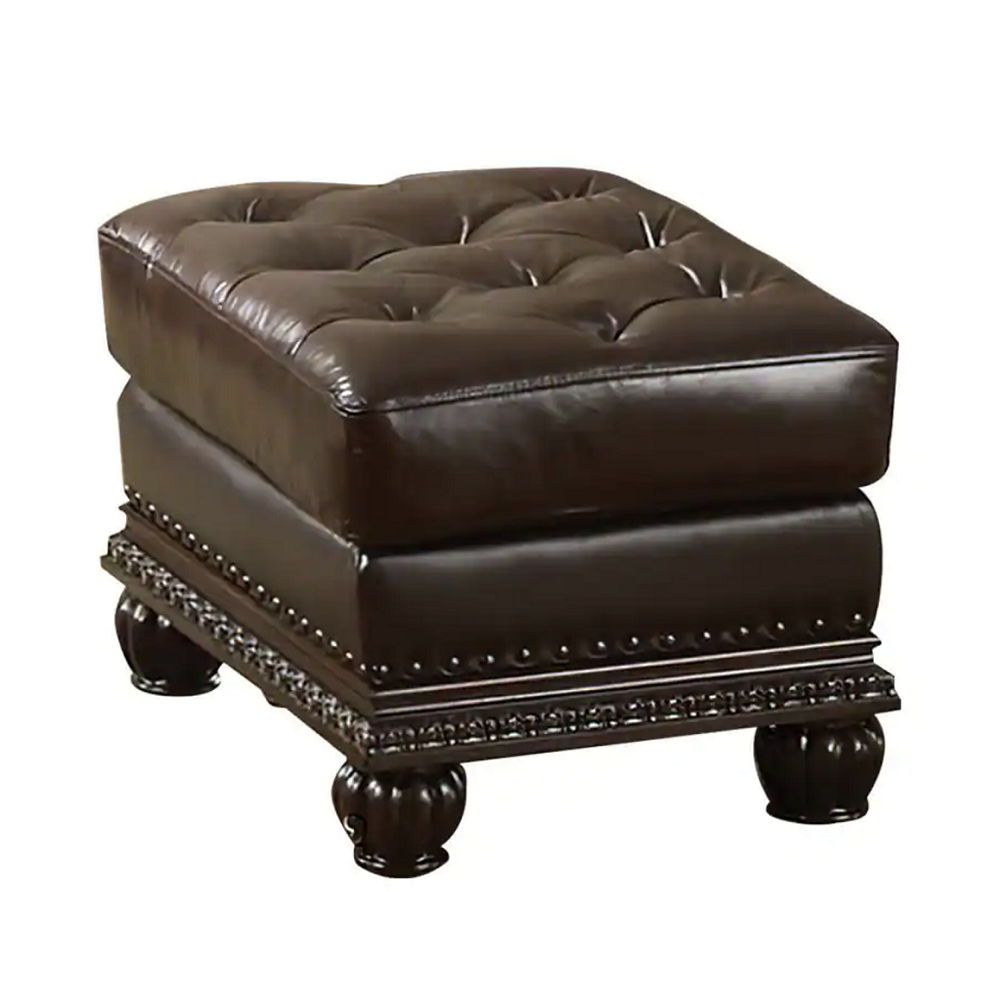 ACME Anondale - Ottoman - Espresso Top Grain Leather Match | Meri Furniture