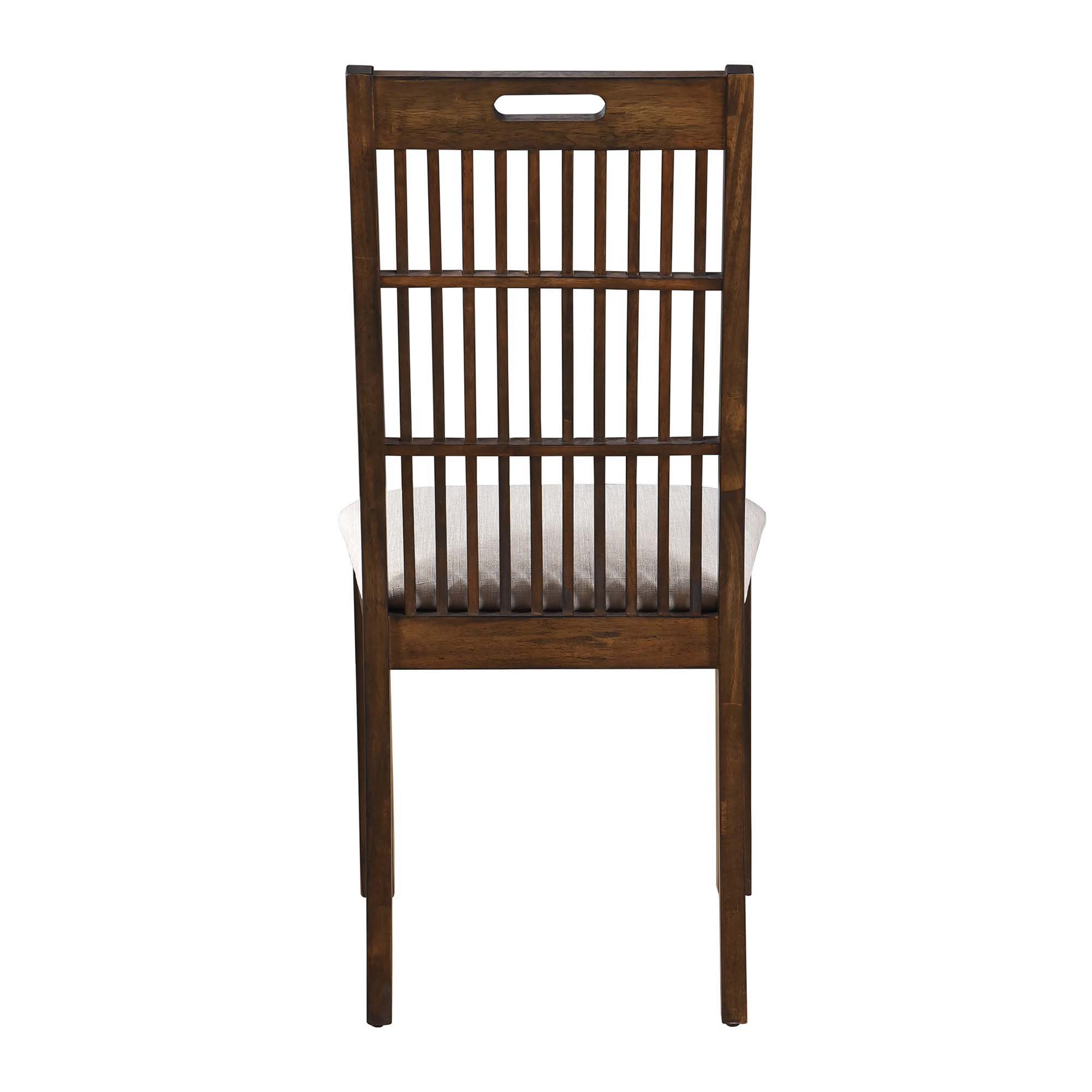 2 Pieces Set Dining Side Chair Rustic Modern Farmhouse Design Retro Design Easy To Assembly - Antique Dark Oak