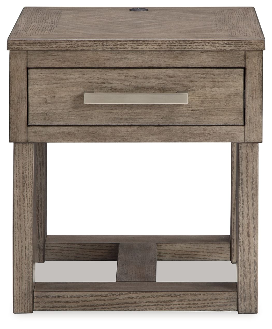 Signature Design by Ashley® Loyaska - Grayish Brown - Rectangular End Table | Meri Furniture