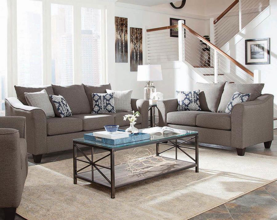 Coaster Fine Furniture Salizar - Upholstered Flared Arm Sofa Set | Meri Furniture