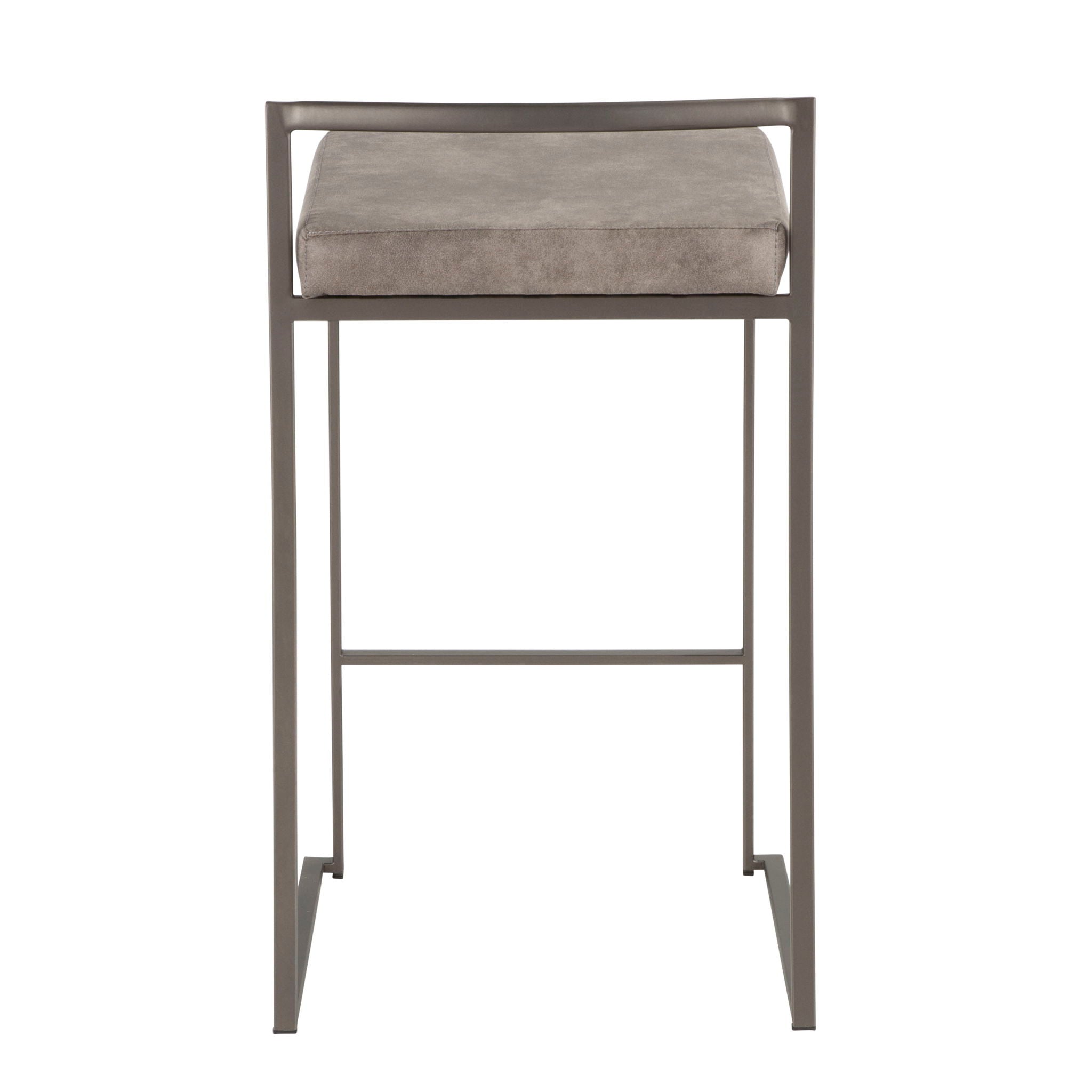 Fuji - Contemporary Stackable Counter Stool (Set of 2) - Antique / Stone