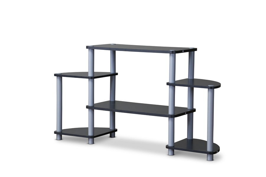 Orbit Black and Silver 3-Tier TV Stand