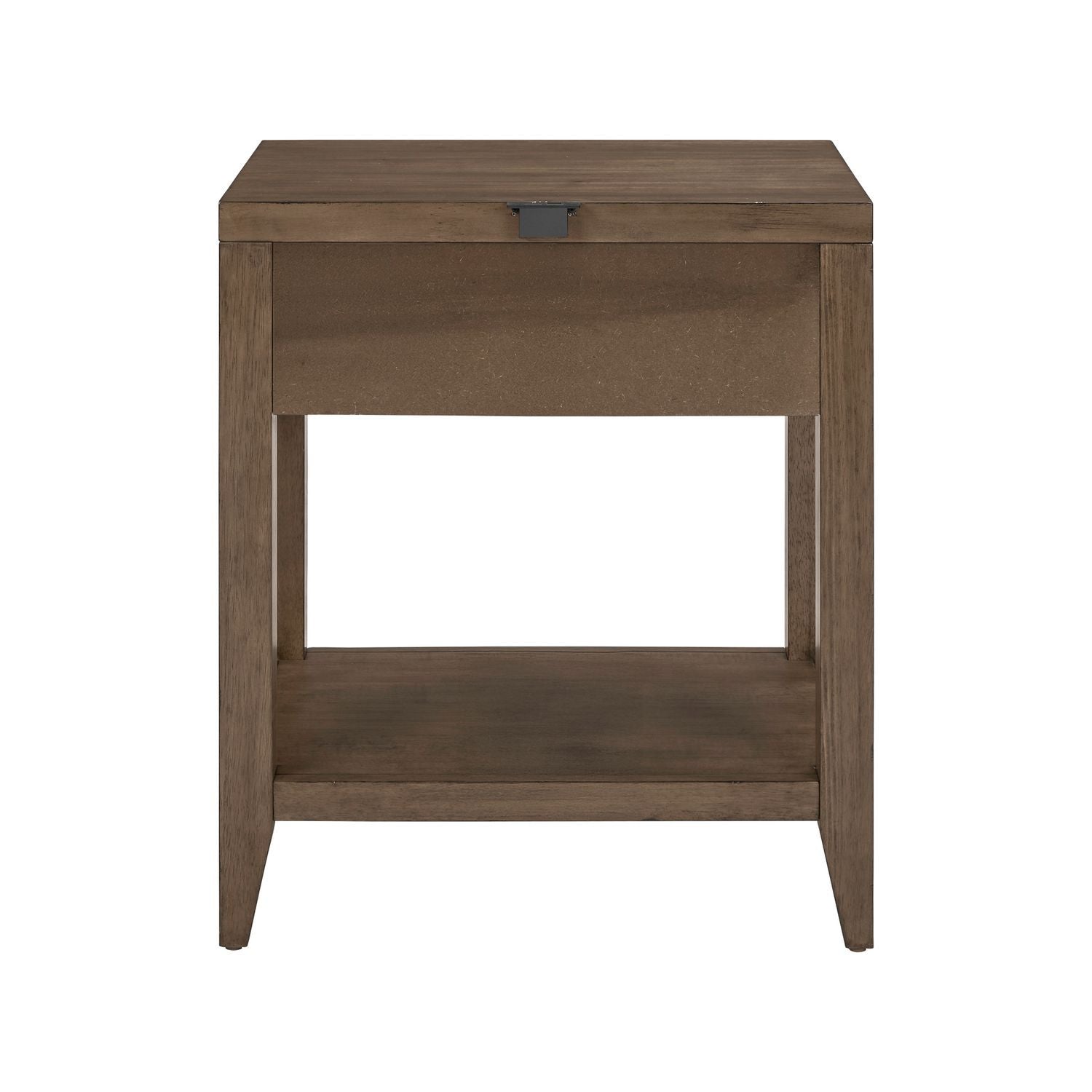 Shaker Lakes - Open Nightstand With Charging Station - Harvest Brown