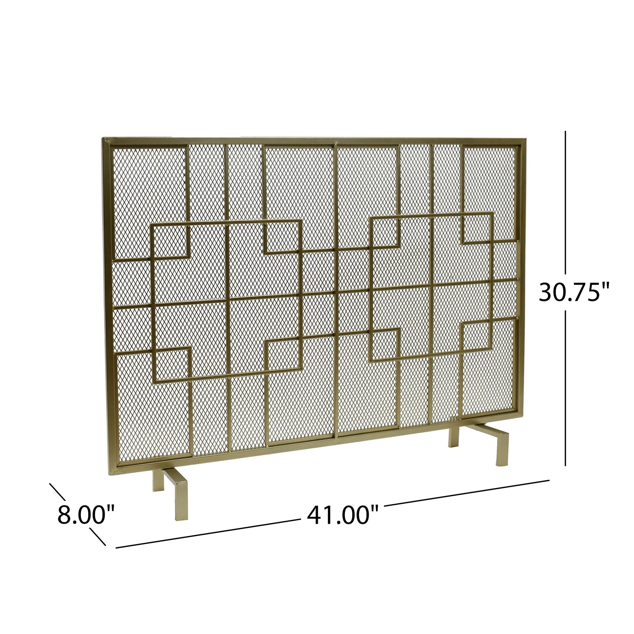Dorothy - Modern Single Panel Iron Fire Screen