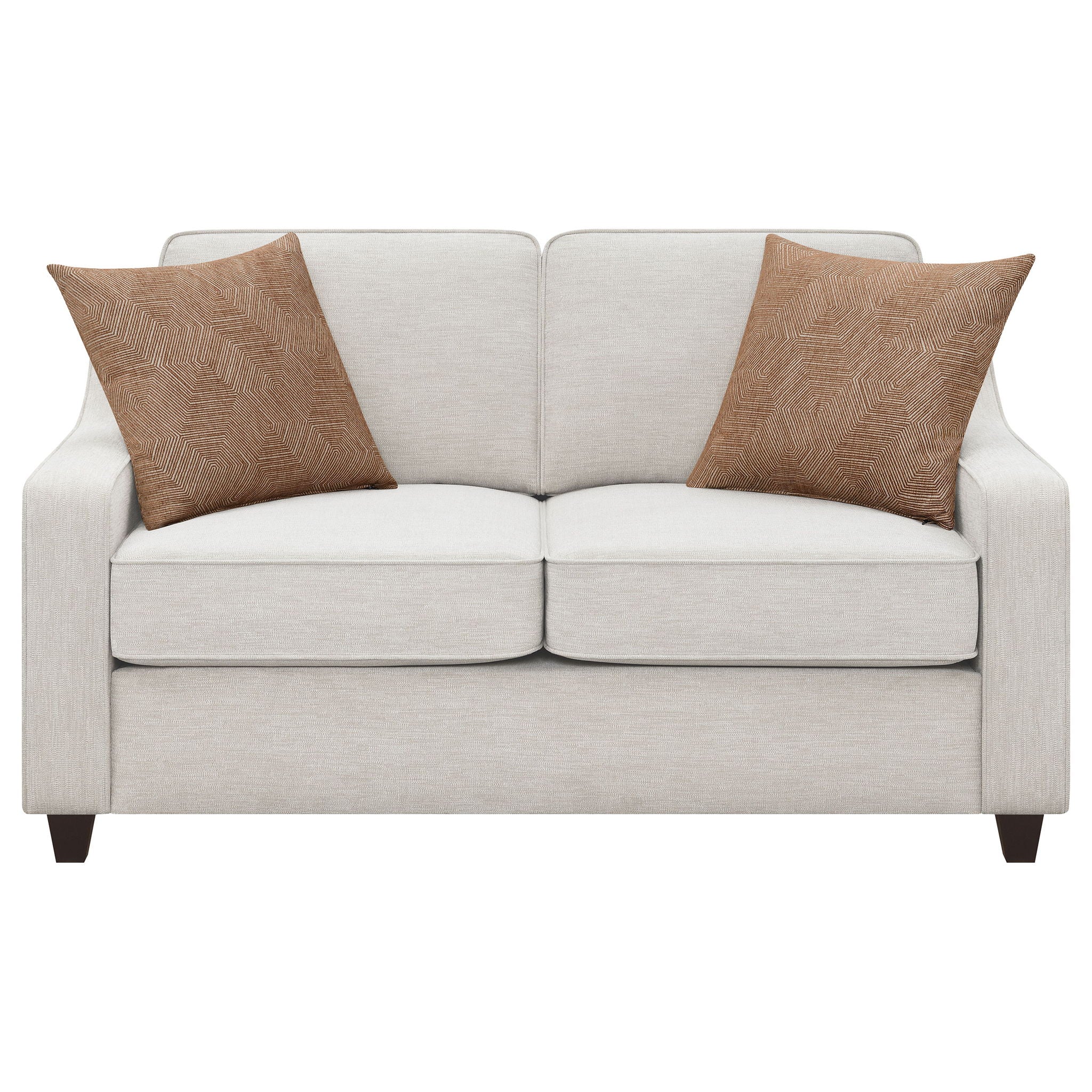 Mahaffey - 2 Piece Track Arm Living Room Set - Beige