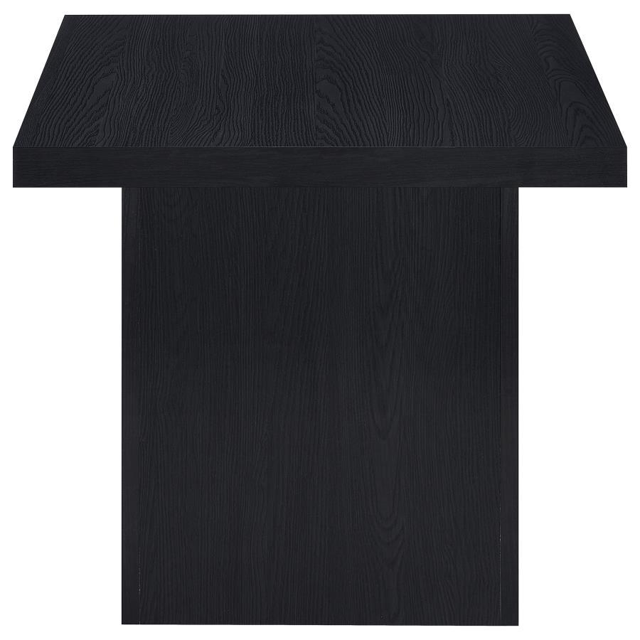 Devar - Square Engineered Laminate End Side Table - Black