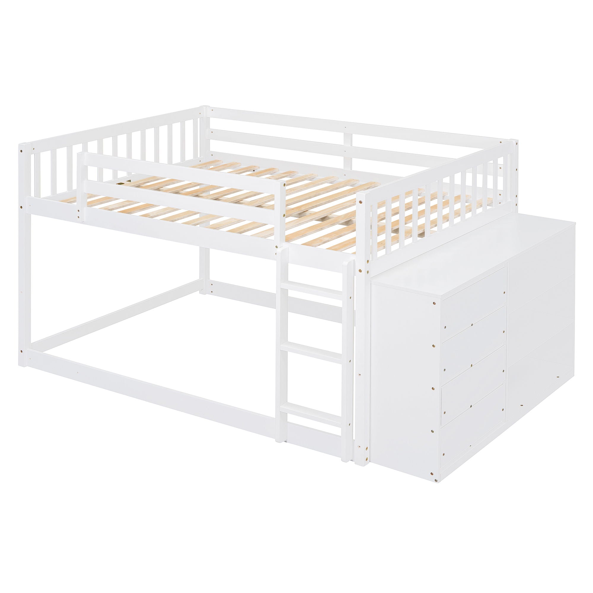 Bunk Bed With 4 Drawers And 3 Shelves