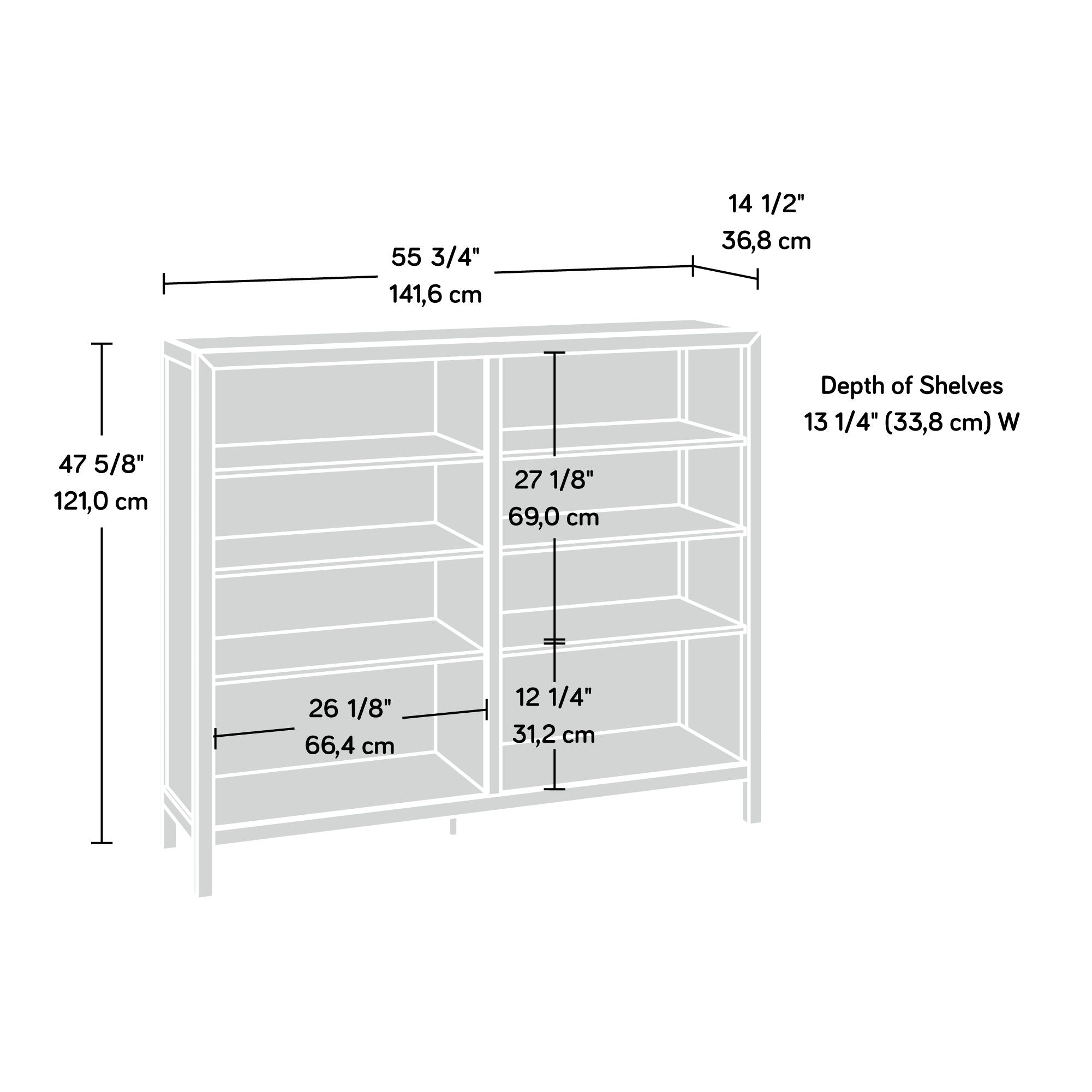 Cubby Storage Bookcase in Prime Oak