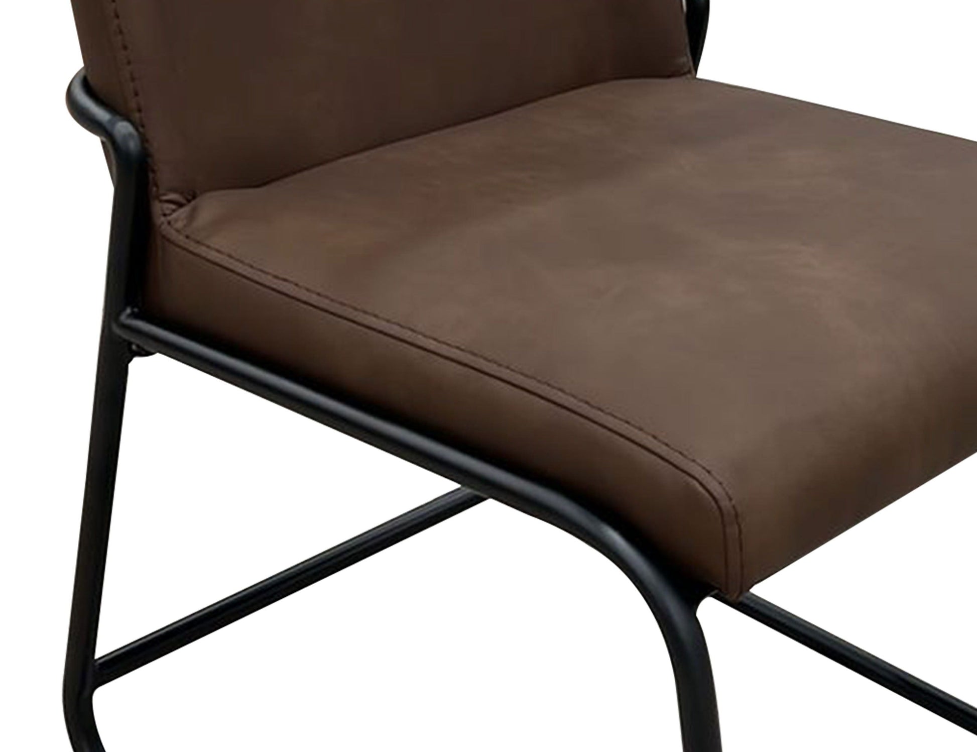 International Furniture Direct Seating - Upholstered Chair (Set of 2) - Brown / Black | Meri Furniture