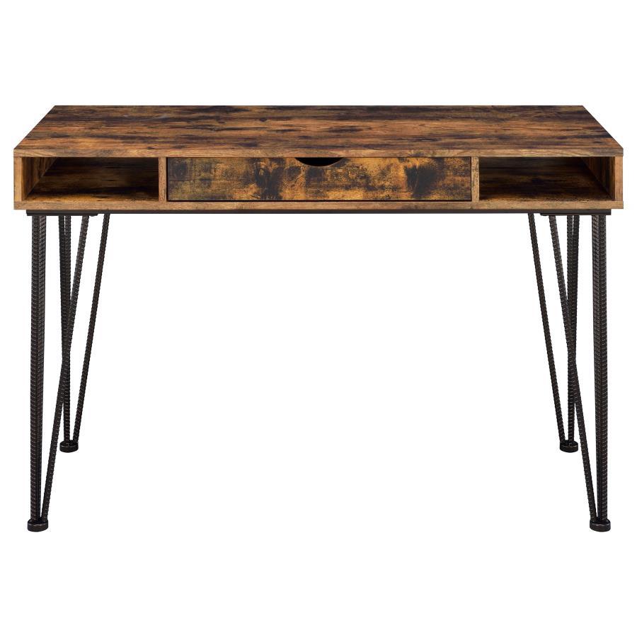 Coaster Fine Furniture Olvera - 1-Drawer Writing Desk - Rustic Nutmeg | Meri Furniture