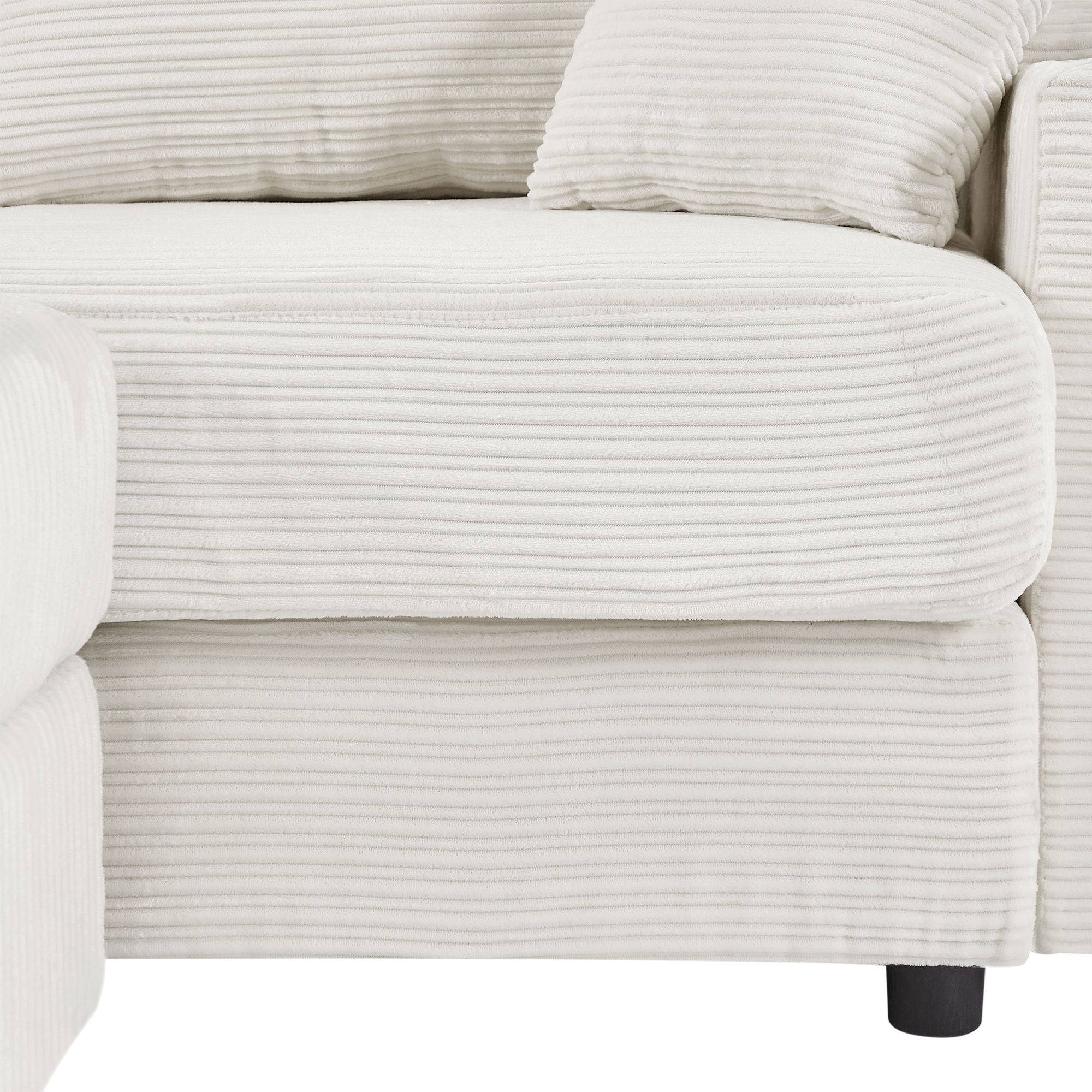 Single Sofa Couch With Storage Space, Movable Ottoman, USB Ports, Cup Holders, Phone Holder