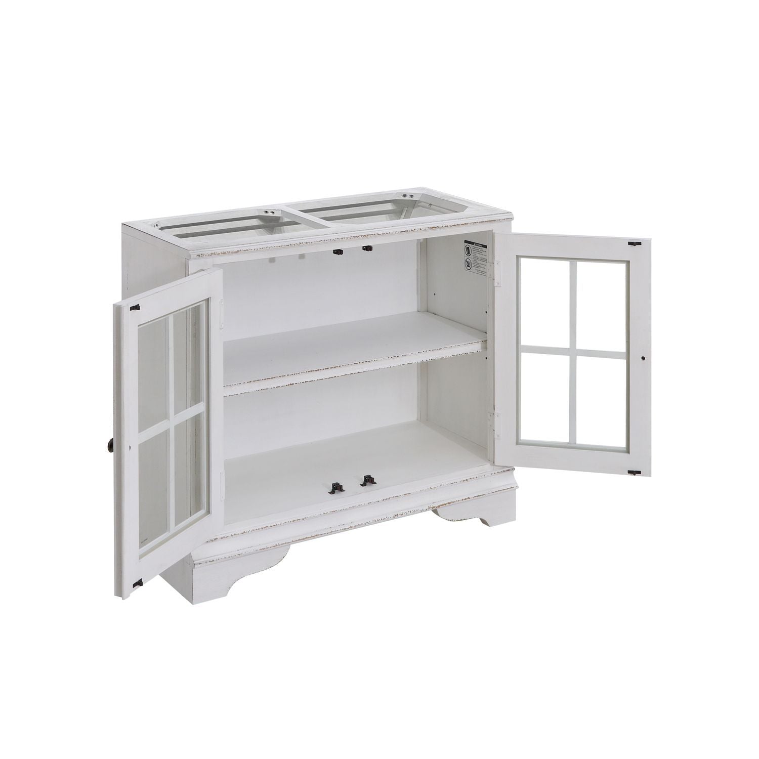 Magnolia Manor - Bunching Display Cabinet Base - Antique White