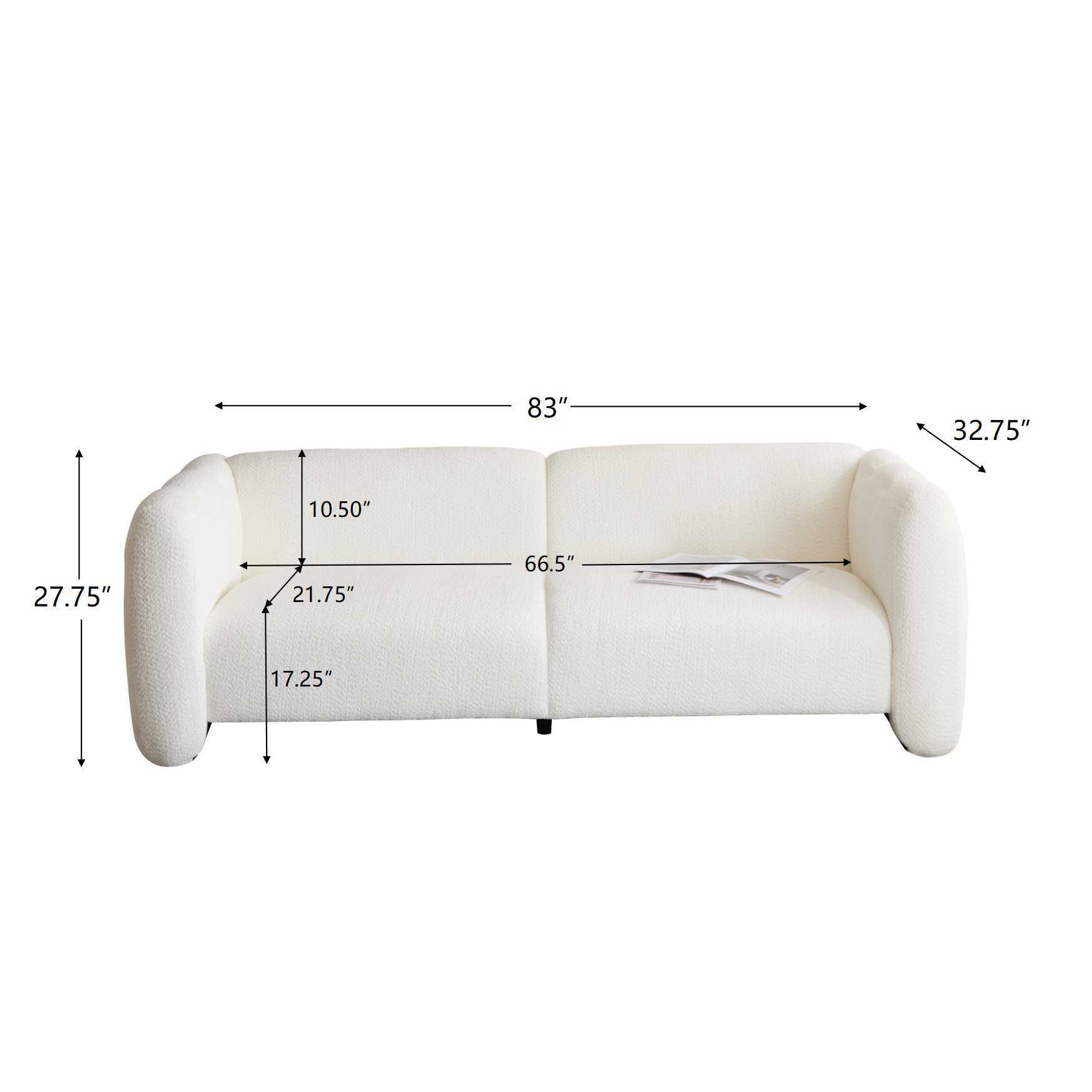 Tonson - 3 Seater Sofa, Wave Design