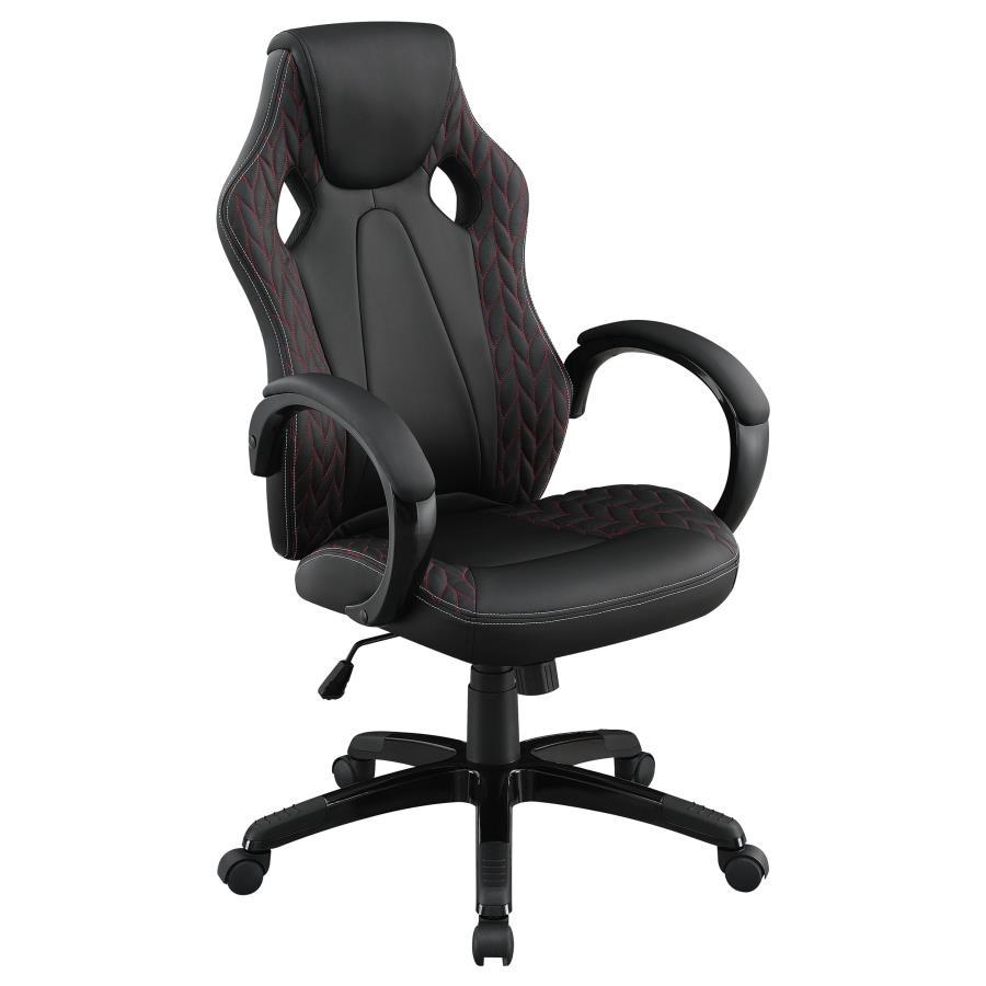 Coaster Fine Furniture Carlos - Upholstered Adjustable Home Office Desk Chair - Black | Meri Furniture