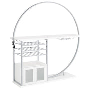 Coaster Fine Furniture Risley - 2-Door Circular LED Home Bar With Wine Storage | Meri Furniture